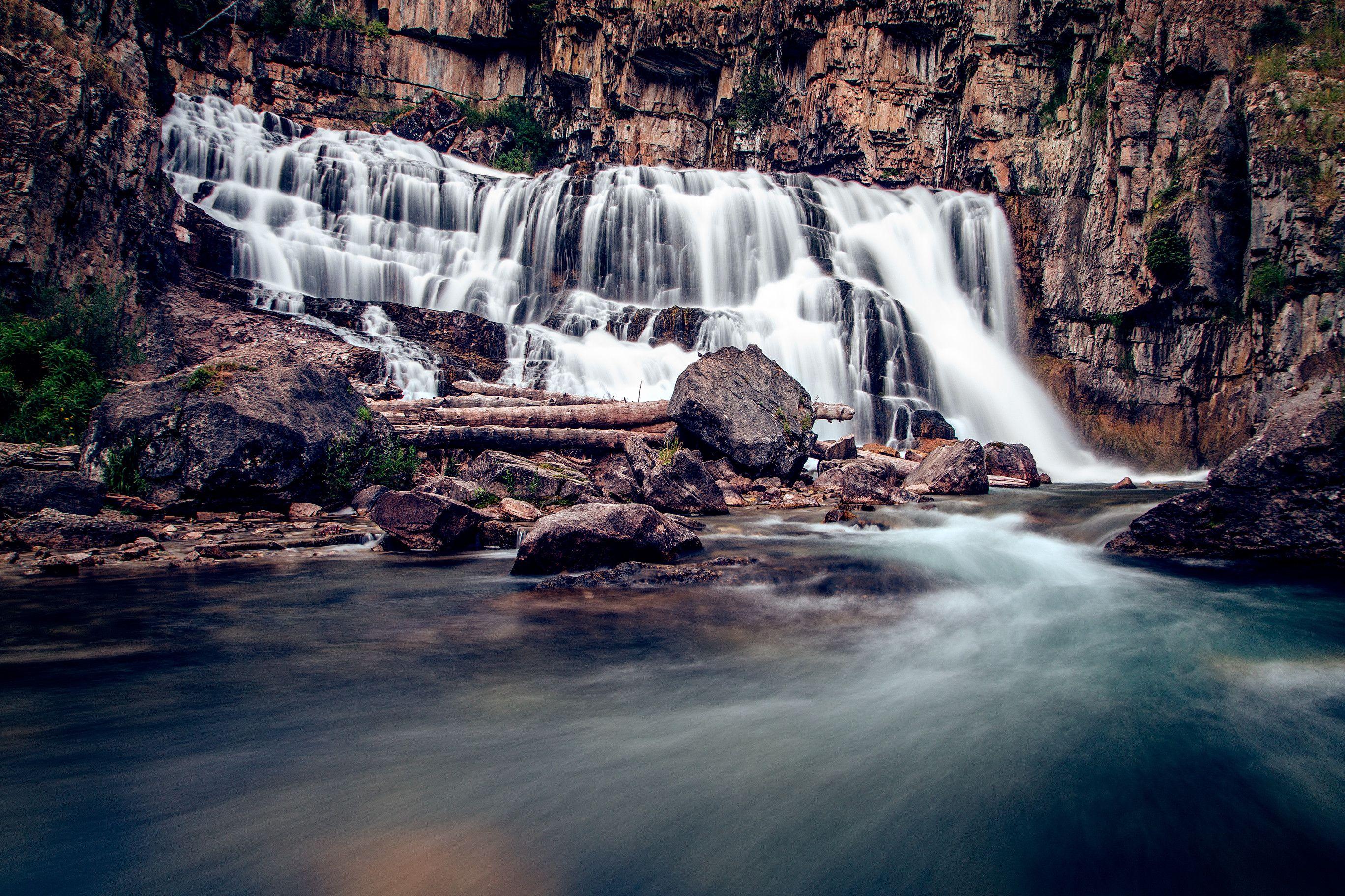 2736x1824 OCGranite Falls on the Hoback River, South of Jackson, Wyoming