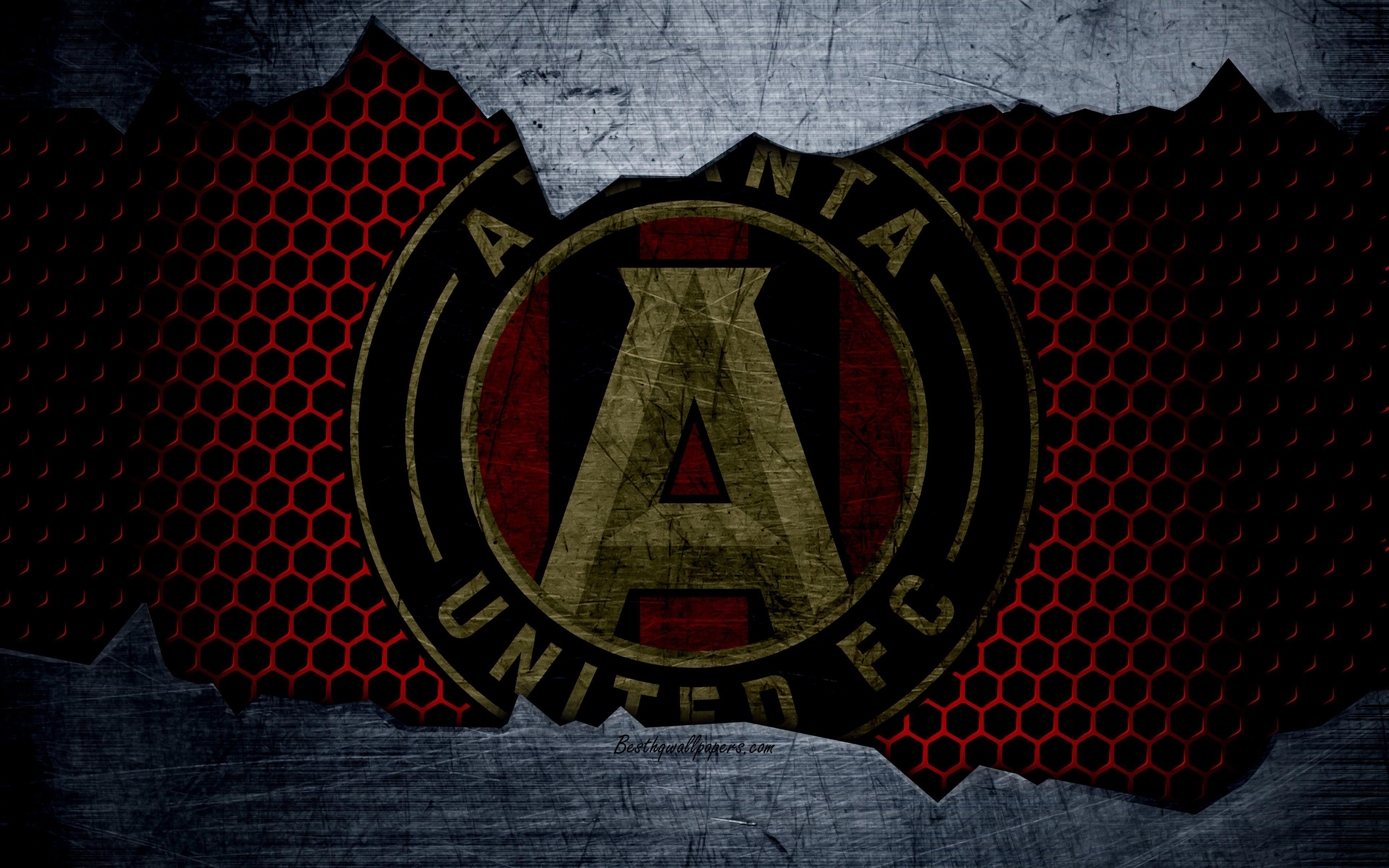 3840x2400 Download wallpaper Atlanta United, 4k, logo, MLS, soccer, Eastern