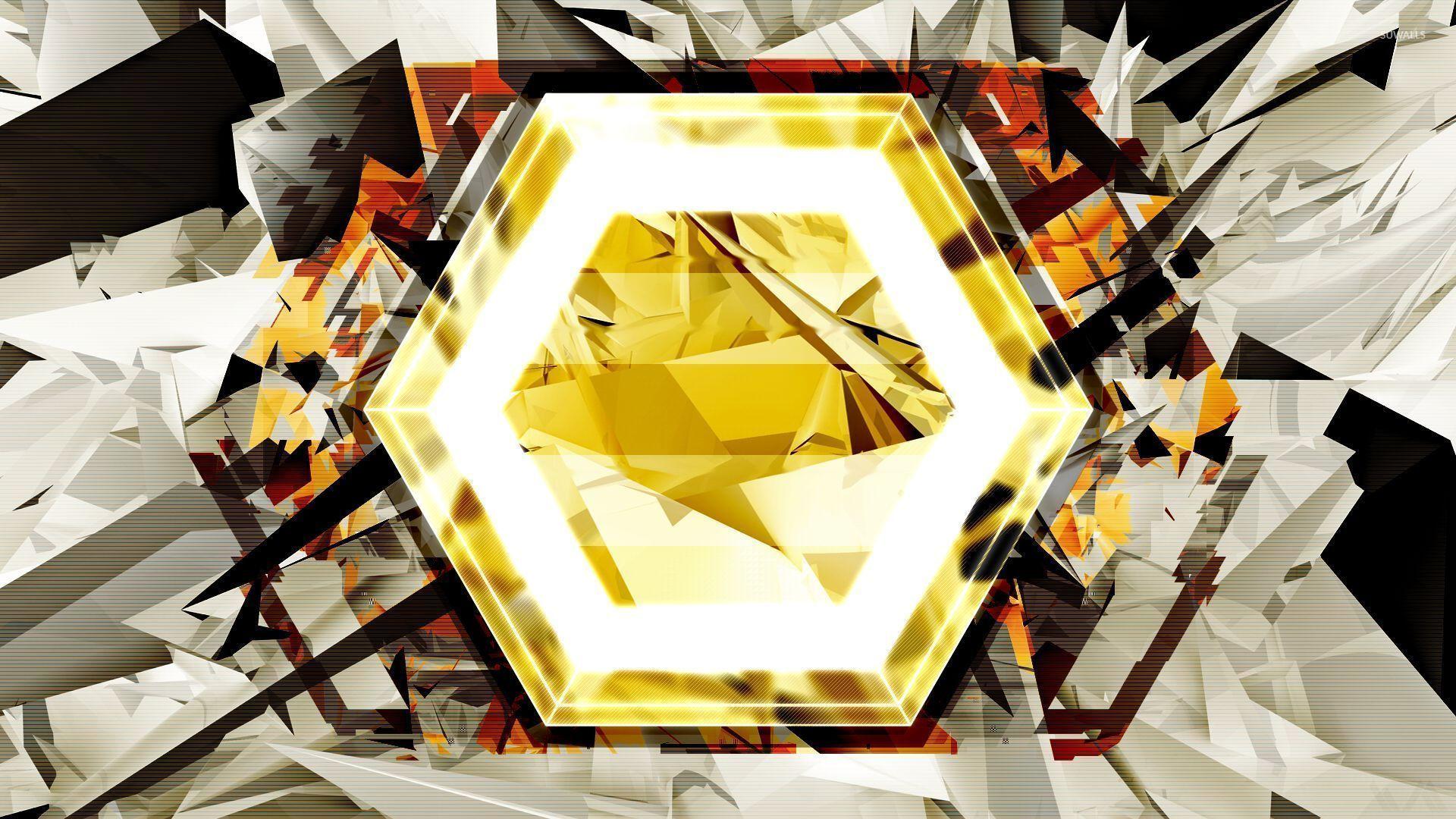 1920x1080 Gold hexagon wallpaper wallpaper