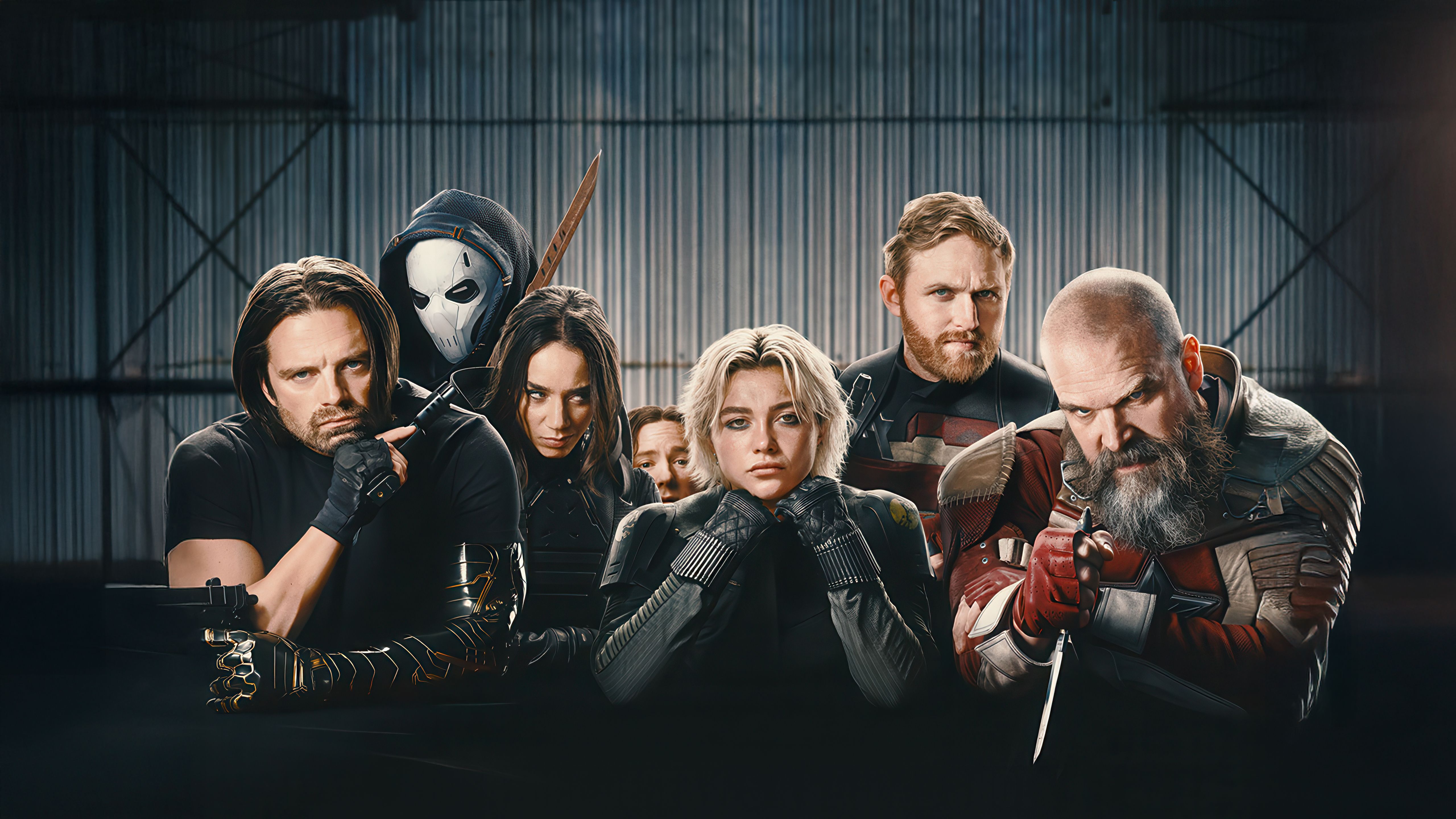 5120x2879 Thunderbolts 2025: 4K Ultra HD Fierce Team Portrait