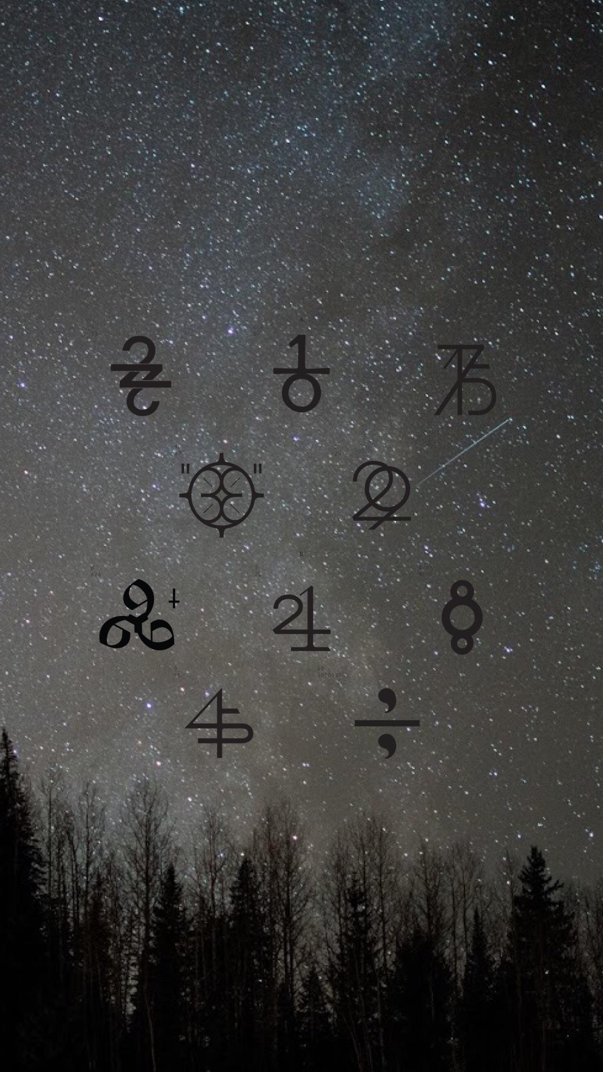 1242x2208 iPhone background // A Million symbols