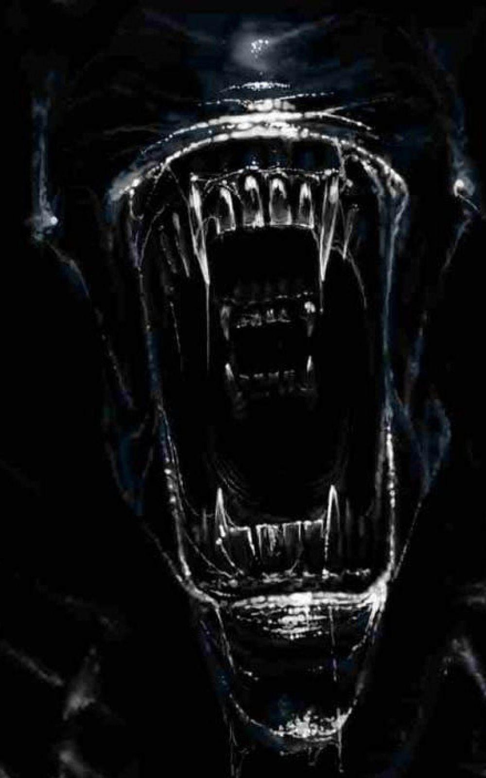 1000x1600 Alien Mouth Horror Android Wallpaper free download