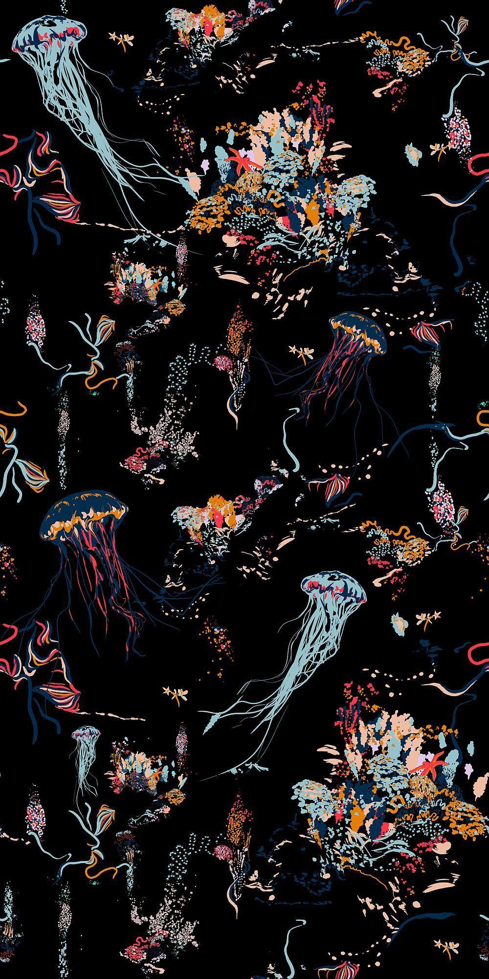 1000x2000 Jellyfish By 17 Patterns JF 04W In 2020
