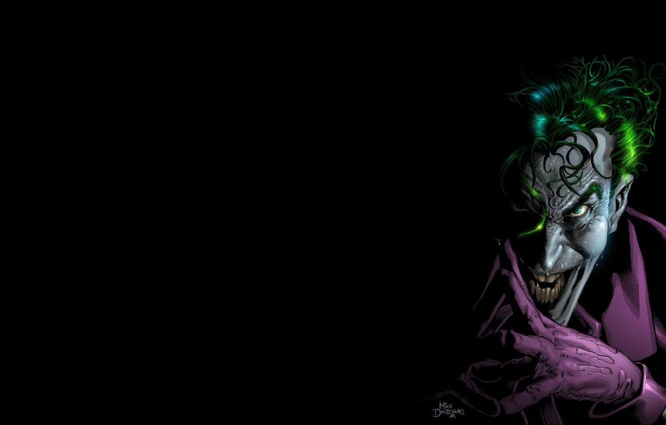 1332x850 Wallpaper smile, Joker, maniac, Batman, comic, Joker, DC Comics