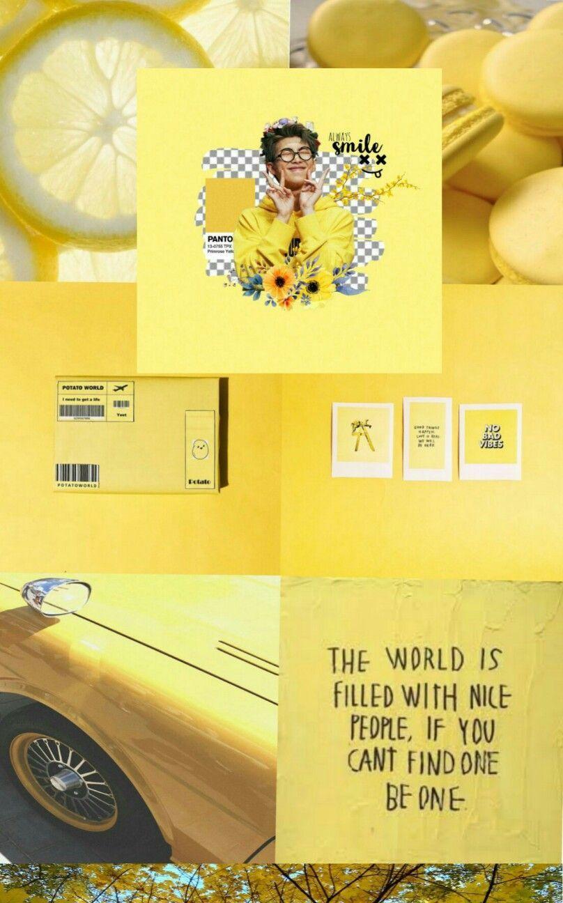 808x1296 freetoedit rm yellow aesthetic yellowaesthetic namjoon
