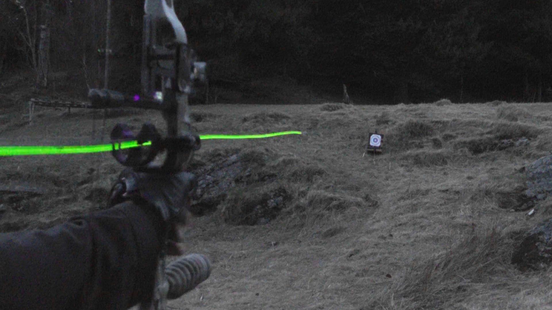 1920x1080 Shooting carbon arrows with lighted nocks from a compound bow
