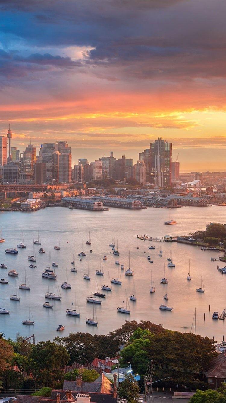 750x1334 Wallpaper Sydney, Australia, harbour, city, buildings, boats, bay, morning 1920x1200 HD Picture, Image