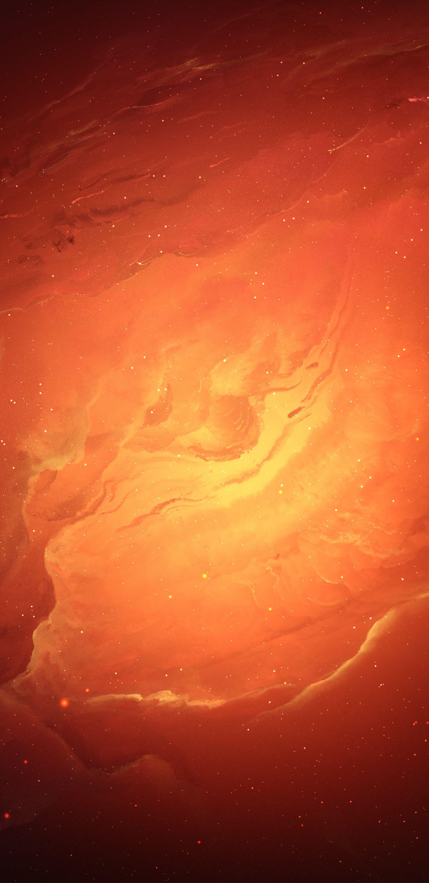 Orange Galaxy Wallpaper 4k