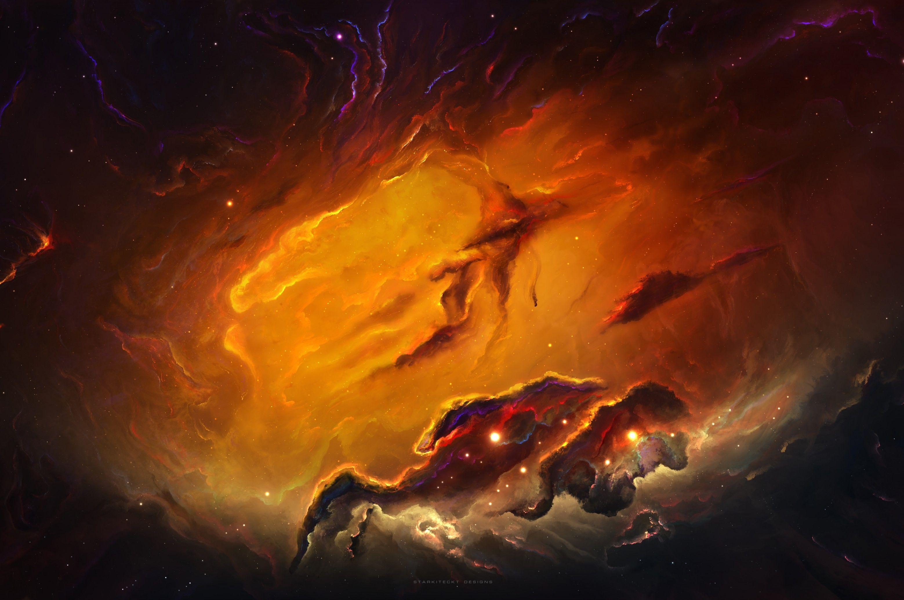 Orange Galaxy Wallpapers Top Free Orange Galaxy Backgrounds WallpaperAccess