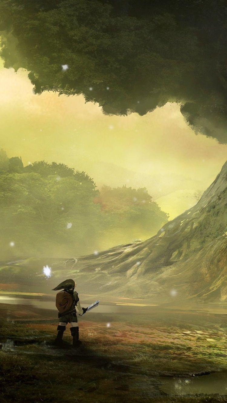 750x1334 Wallpaper The Legend of Zelda, Nintendo, game, big tree, art