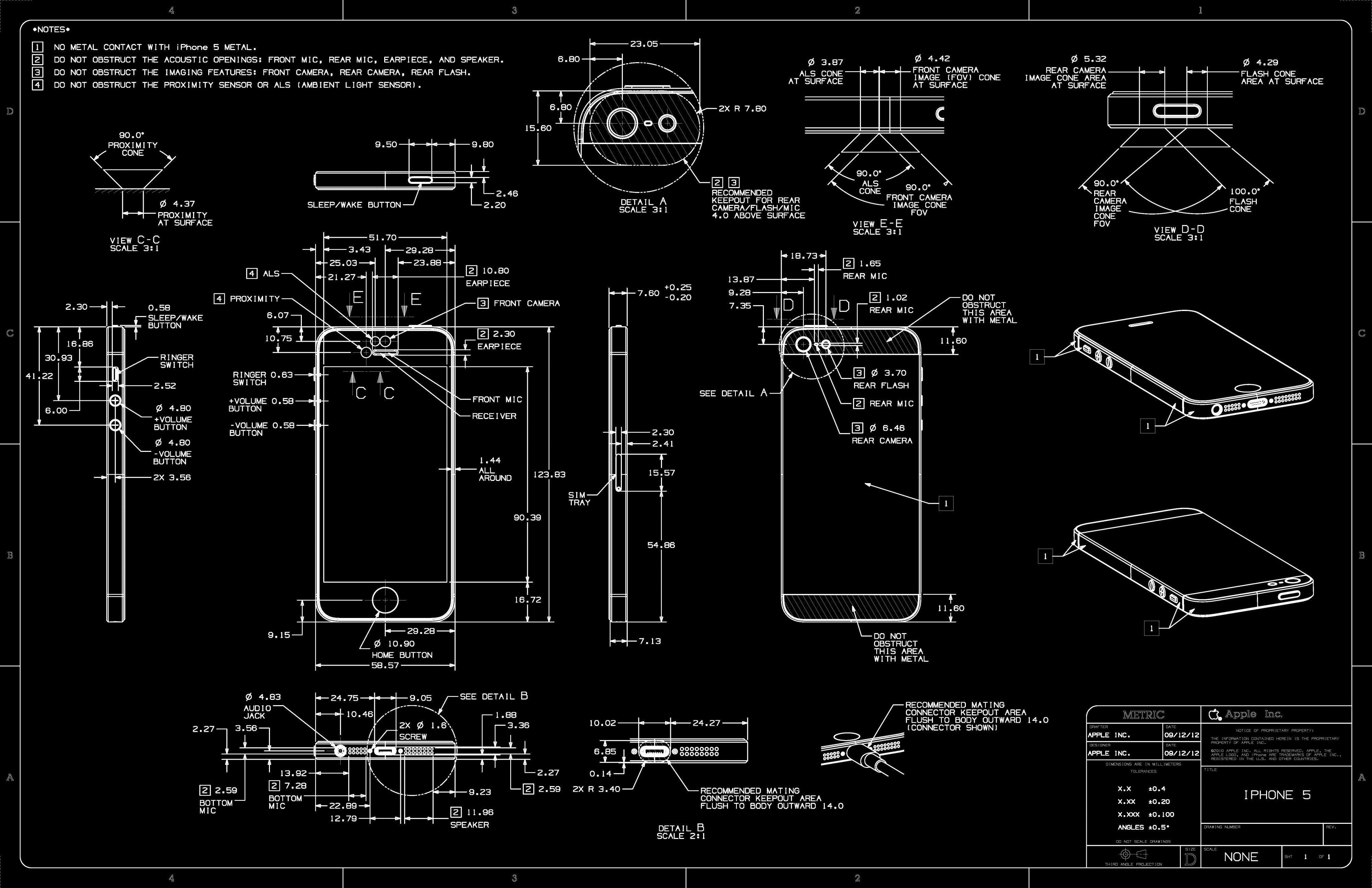 4000x2588 #technology, #iPhone, #blueprints, #diagrams, #Apple Inc