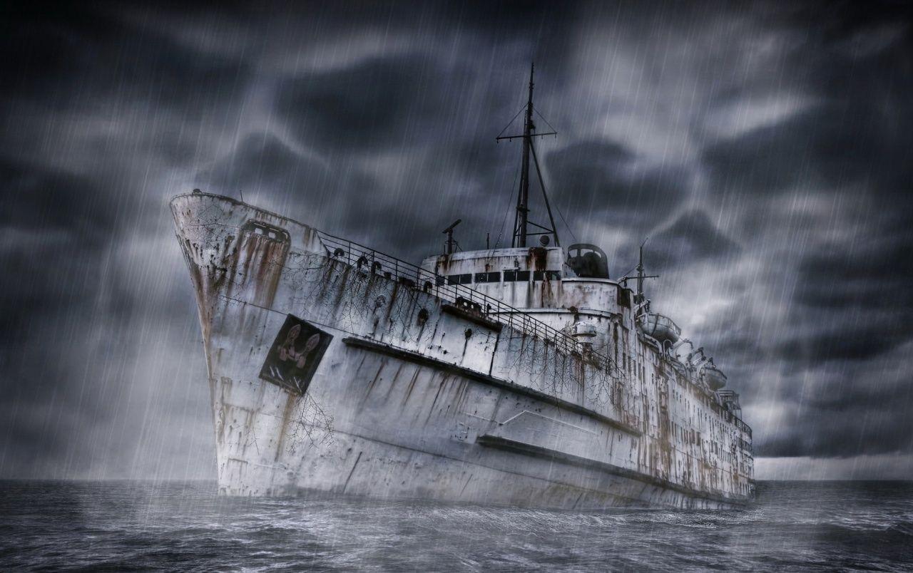1280x804 Old Ship Under Rain wallpaper. Old Ship Under Rain
