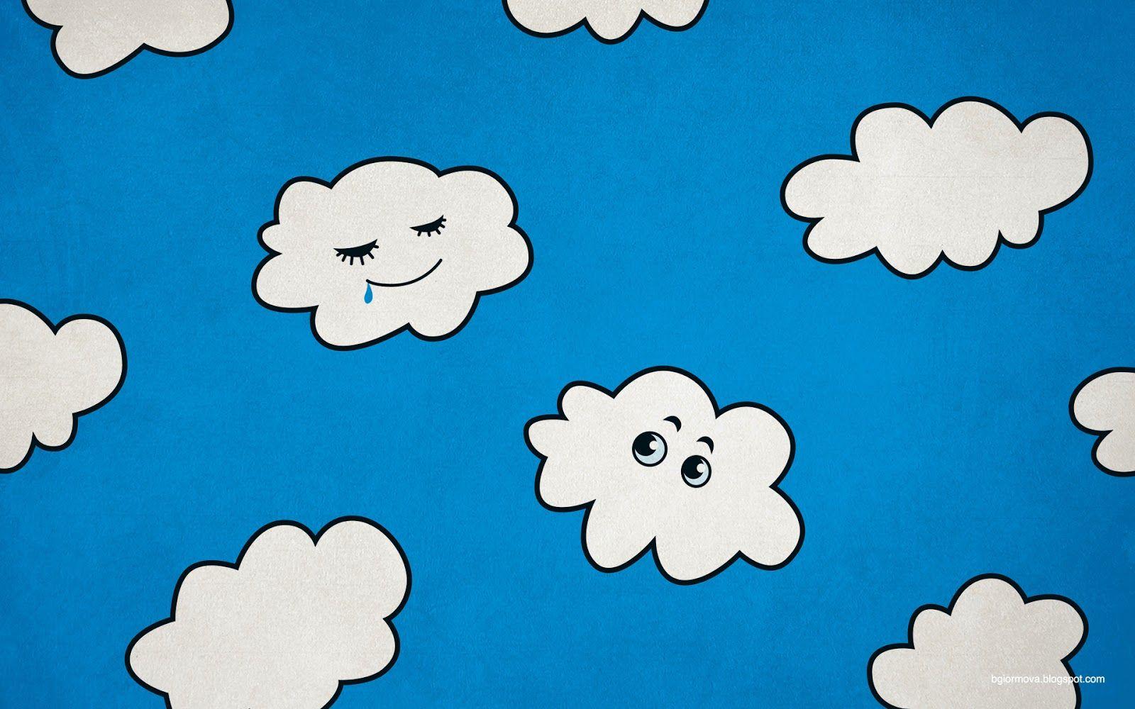 1600x1000 My Grinning Mind: Blue Sky Funny Cartoon Clouds
