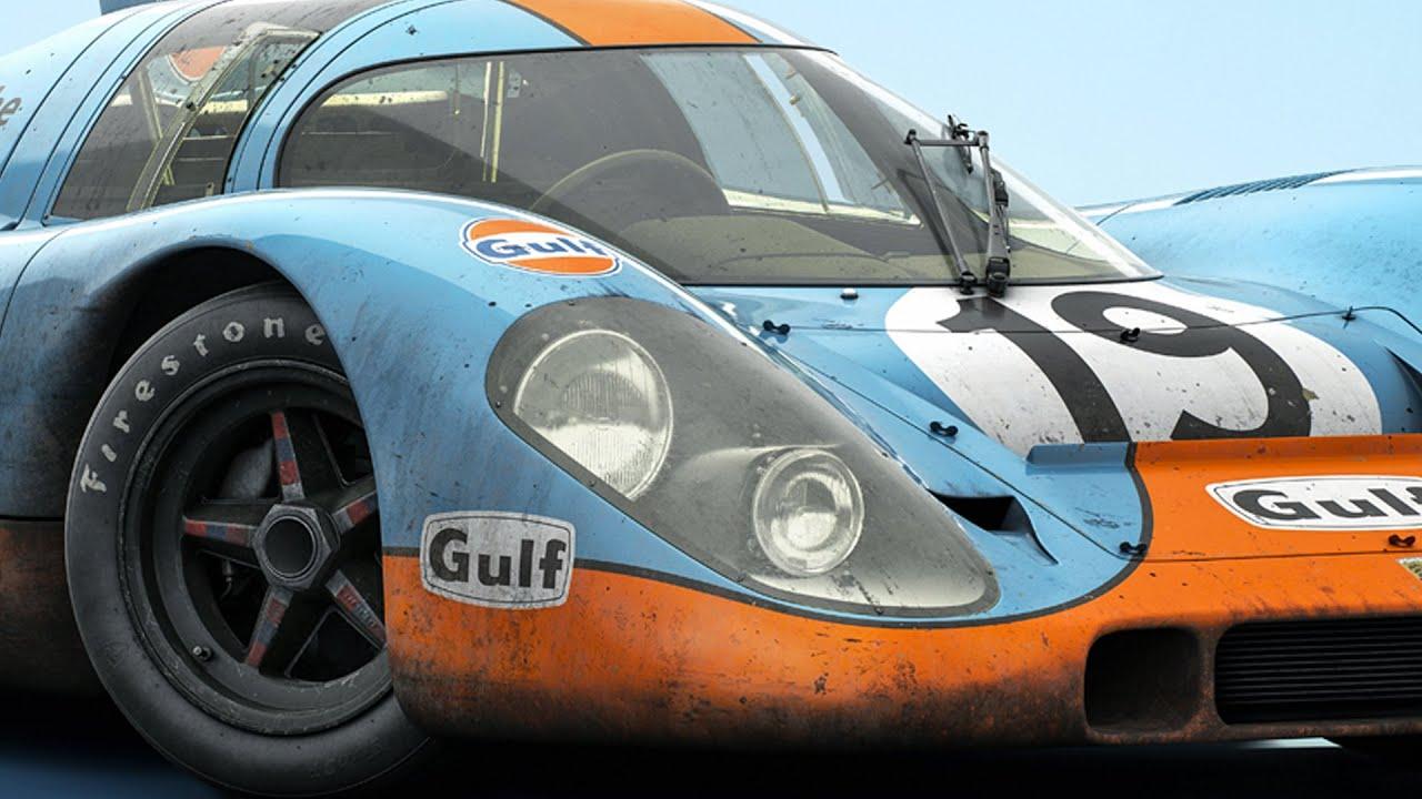 1280x720 Blue Porsche 917