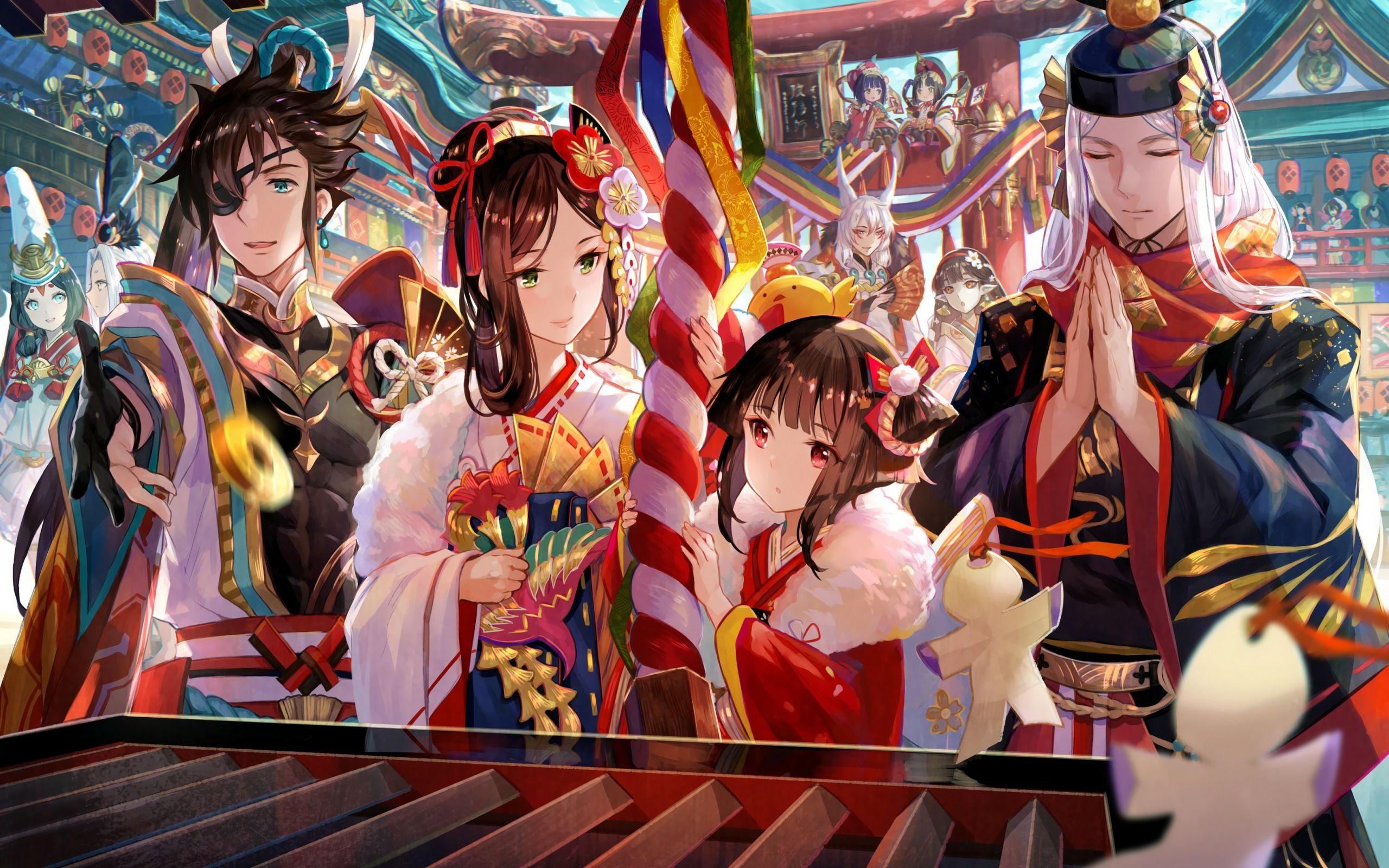 2560x1600 Download wallpaper Onmyouji, Youen Emaki, Japanese anime, manga