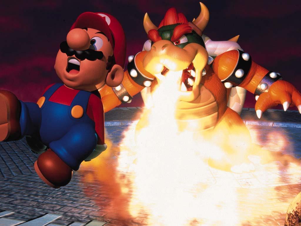 1024x768 Desktop Wallpaper from Super Mario Games on the Nintendo 64