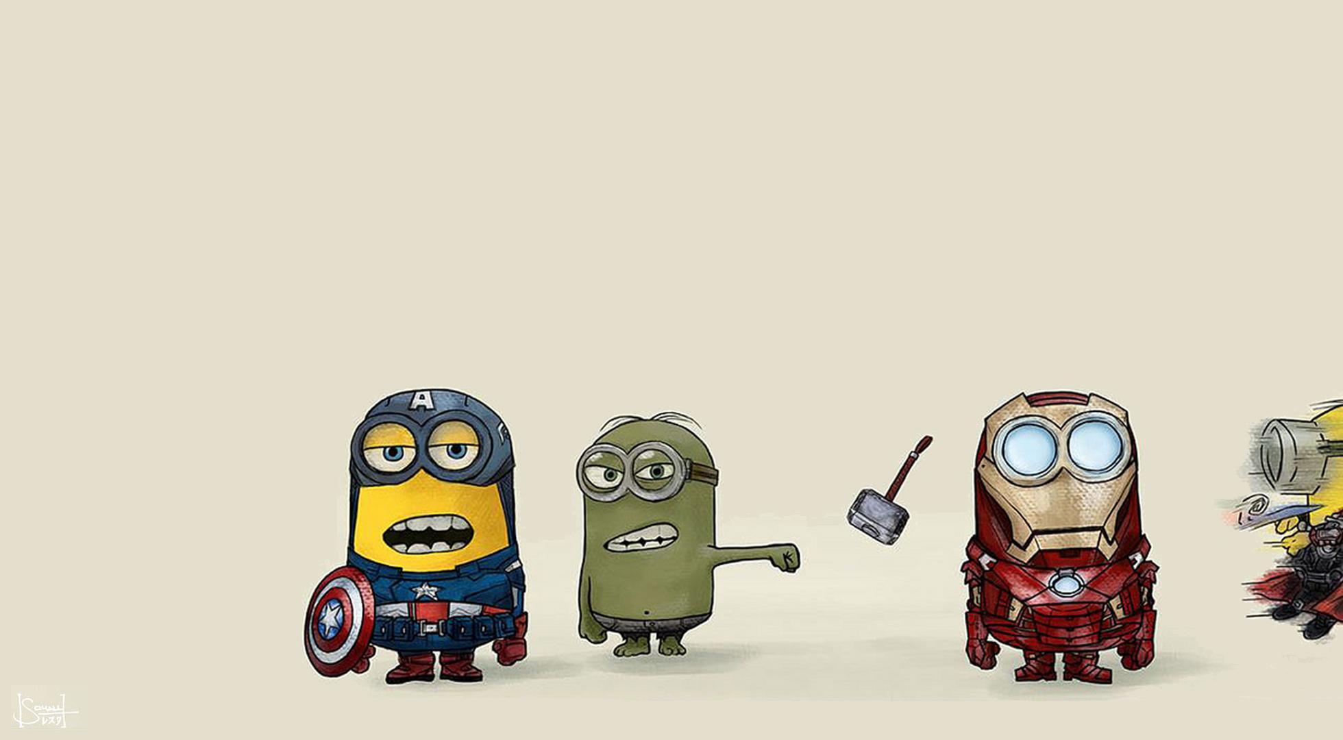 1960x1080 Despicable Avengers wallpaper (x post from wallpaper): Avengers