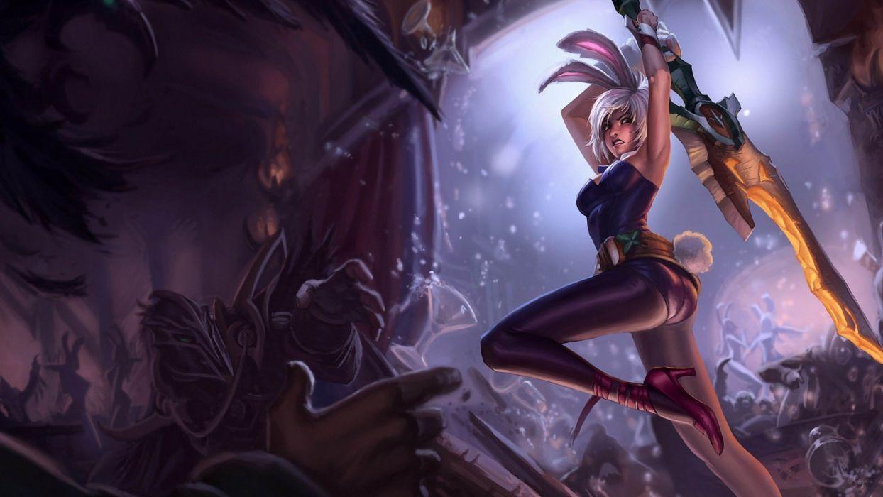 1244x700 Battle Bunny Riven Splash art Of Legends wallpaper