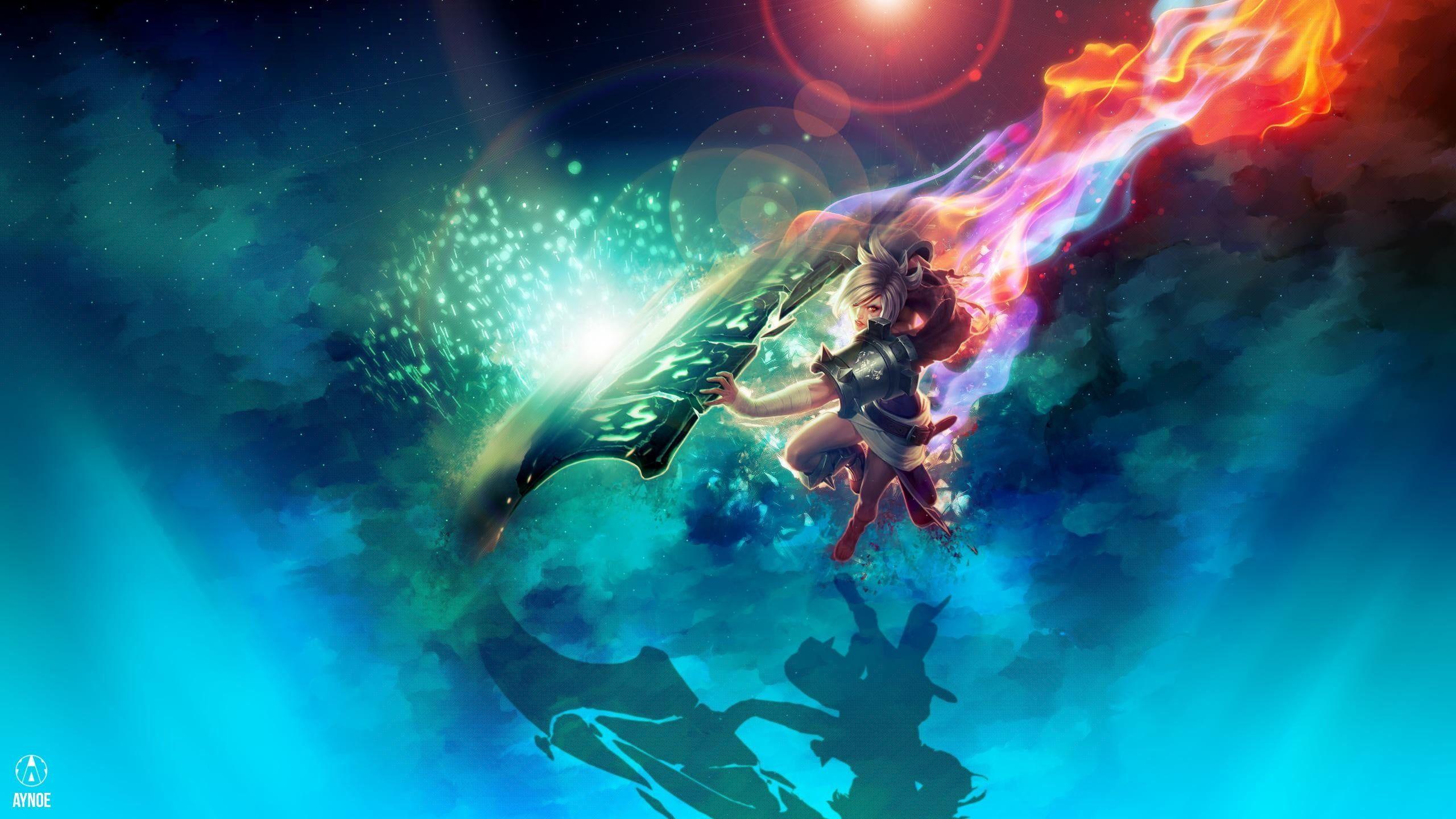 2560x1440 Male holding sword digital wallpaper, League of Legends, Riven HD