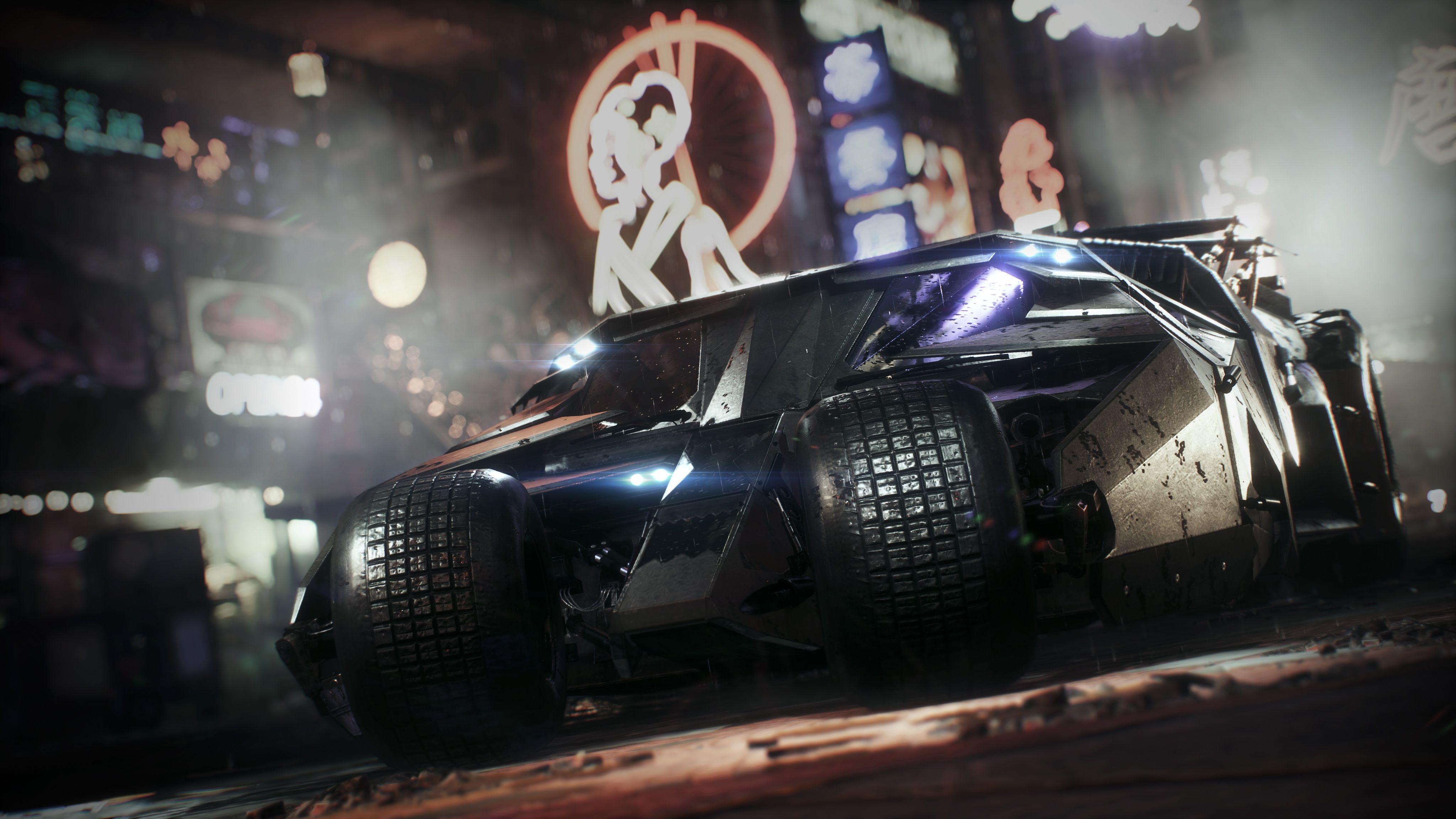 4096x2304 Wallpaper Batmobile, Arkham Knight, Batman, HD, 4K, Games