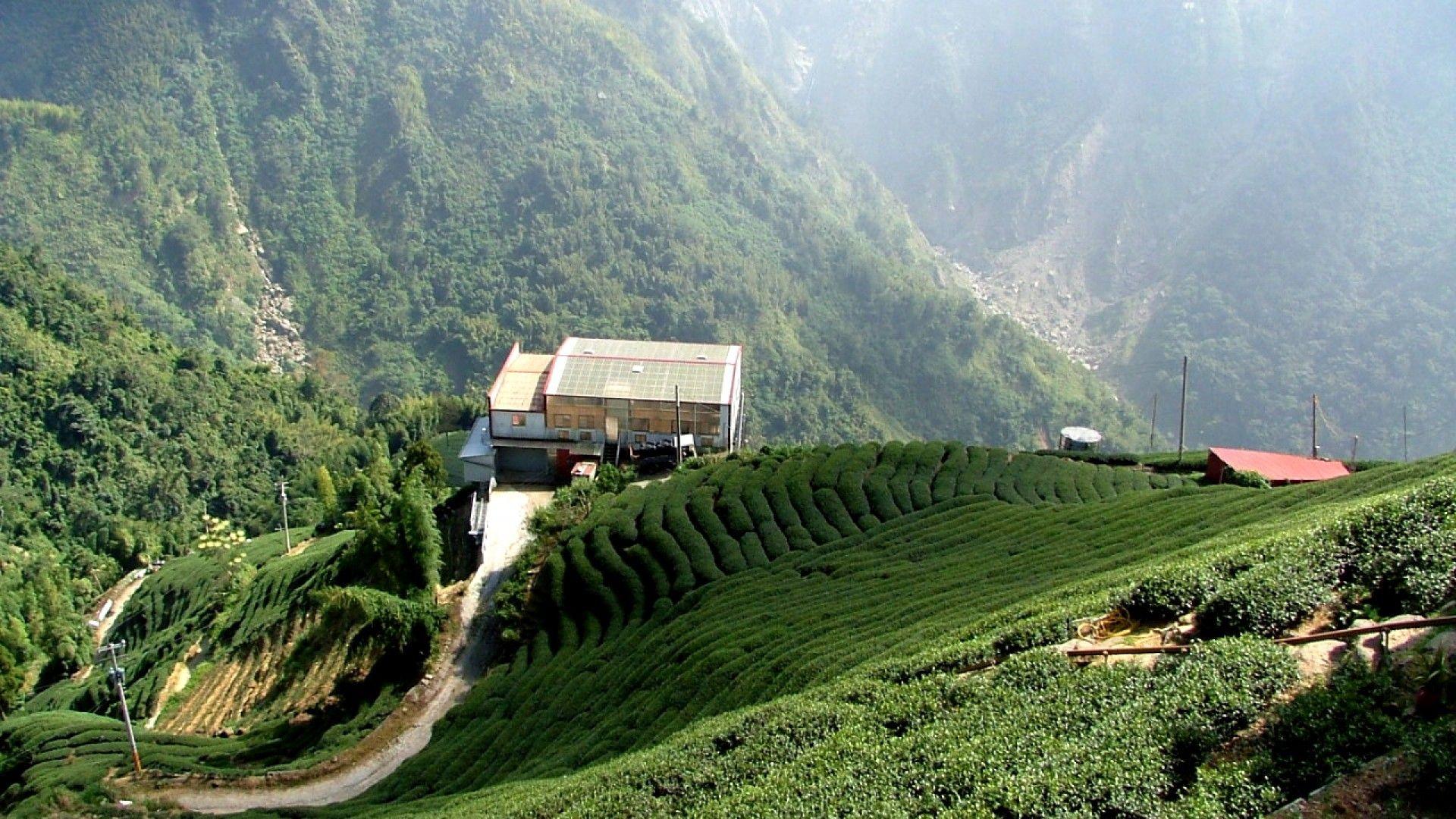 1920x1080 ScreenHeaven: Japan mountains and valles bulding rice field HD