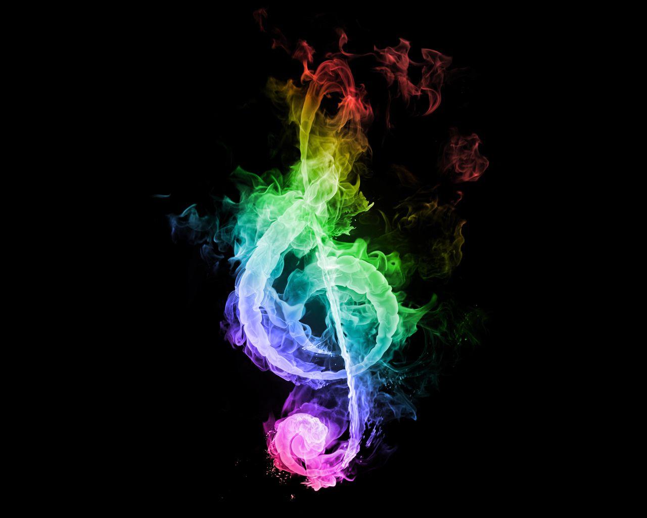 1280x1024 Free Colorful Music Note Wallpaper Desktop at Cool Monodomo