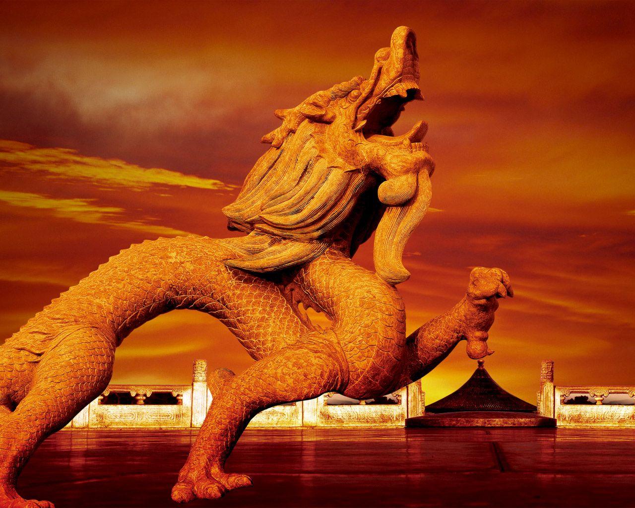 1280x1024 Oriental Dragon Wallpaper. Chinese Dragon Red Wallpaper For Desktop