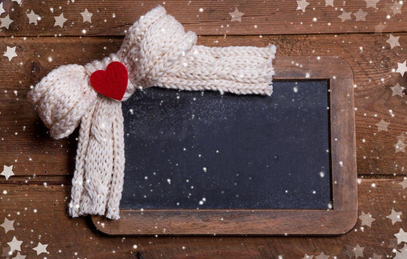 1332x850 Wallpaper winter, snow, love, holiday, heart, scarf, Christmas