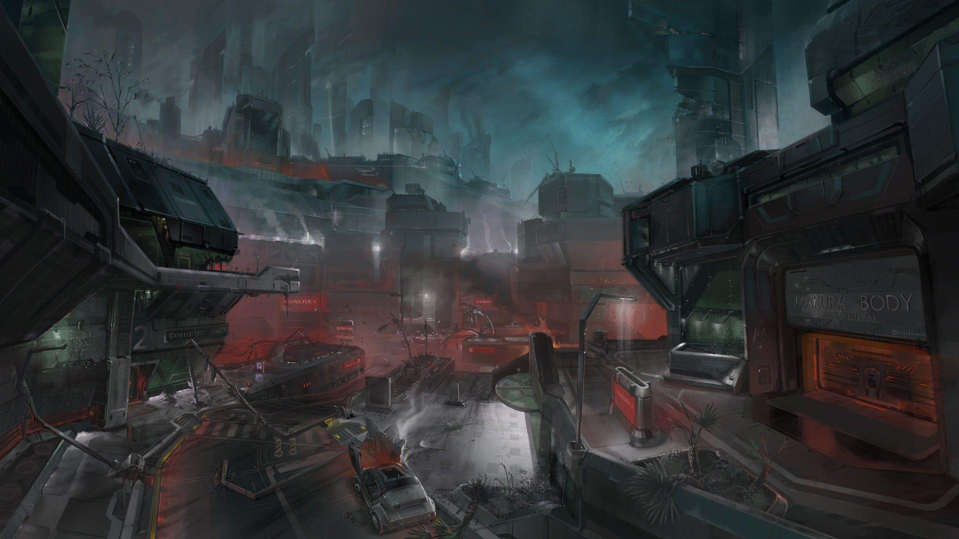 1920x1080 City digital wallpaper, Halo, Halo 3: ODST, futuristic, video