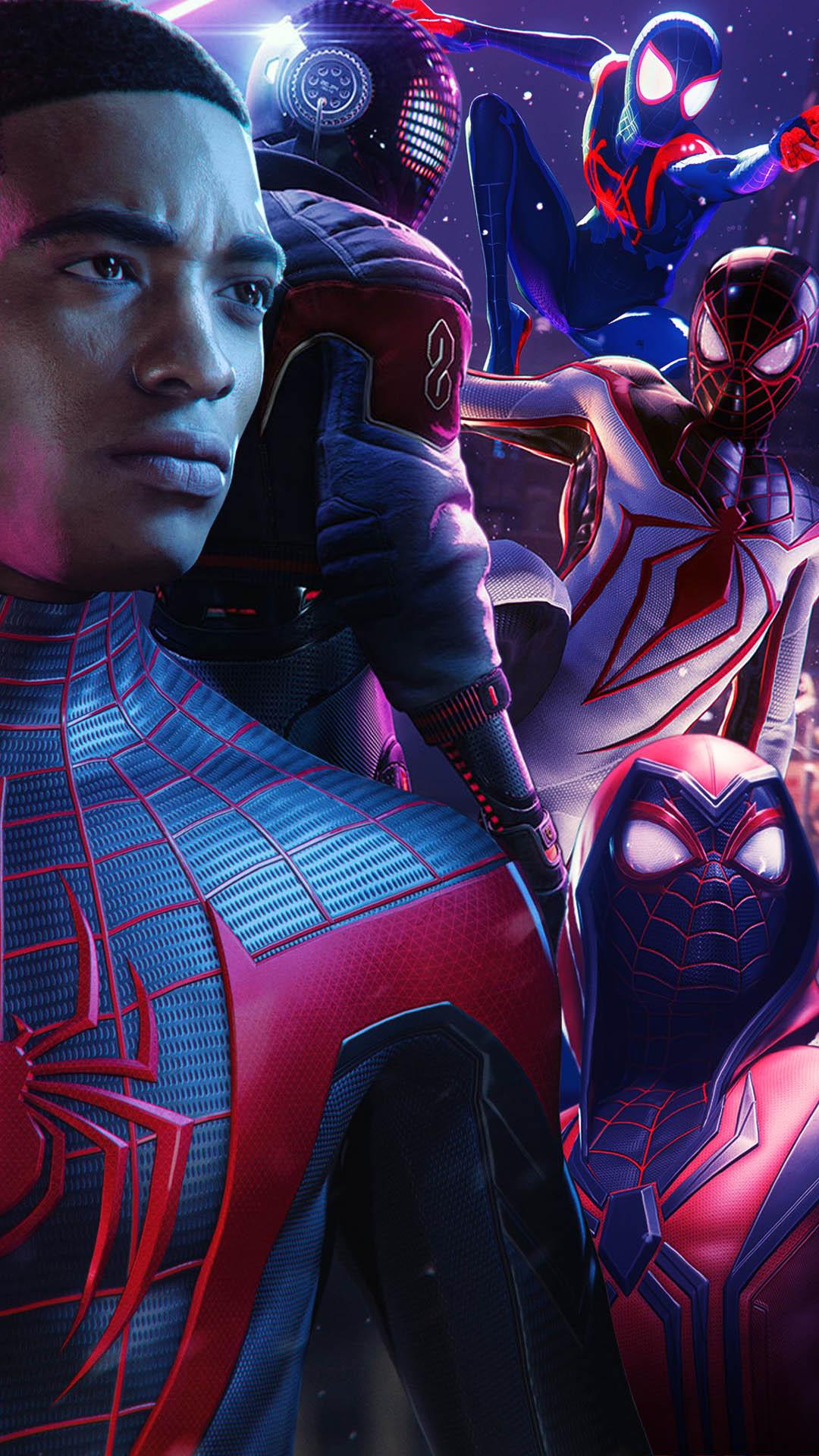 1080x1920 After receiving great feedback from the Miles Morales desktop wallpaper that I made, I decided to make a phone wallpaper. If this doesn't fit your phone's screen size, let me know and