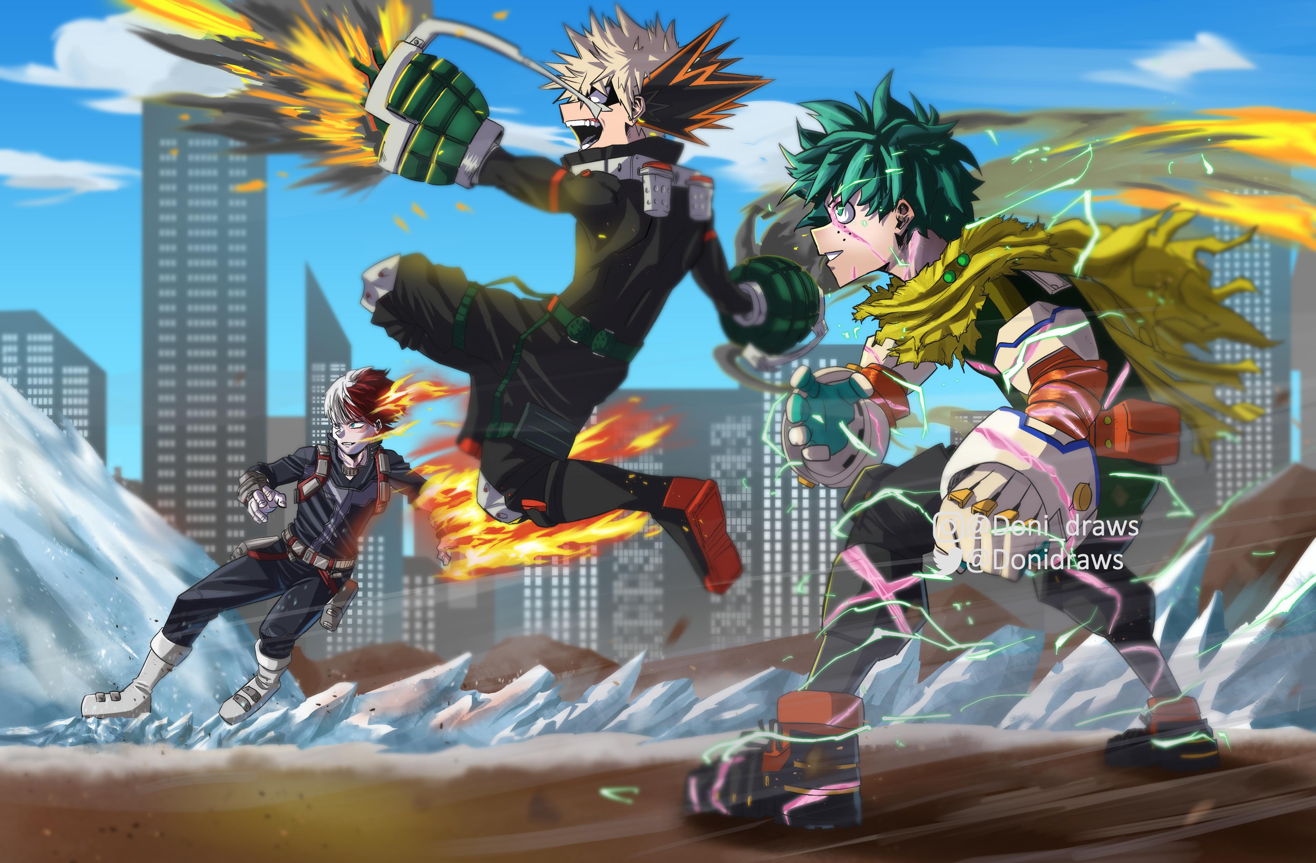4215x2764 Big 3 (Deku, Bakugou, Shoto) Final Arc fan art