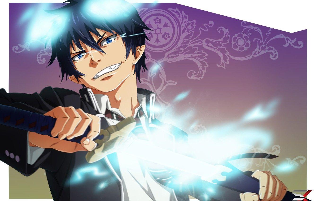 1332x850 Wallpaper anime, art, guy, Ao no Exorcist, Blue exorcist