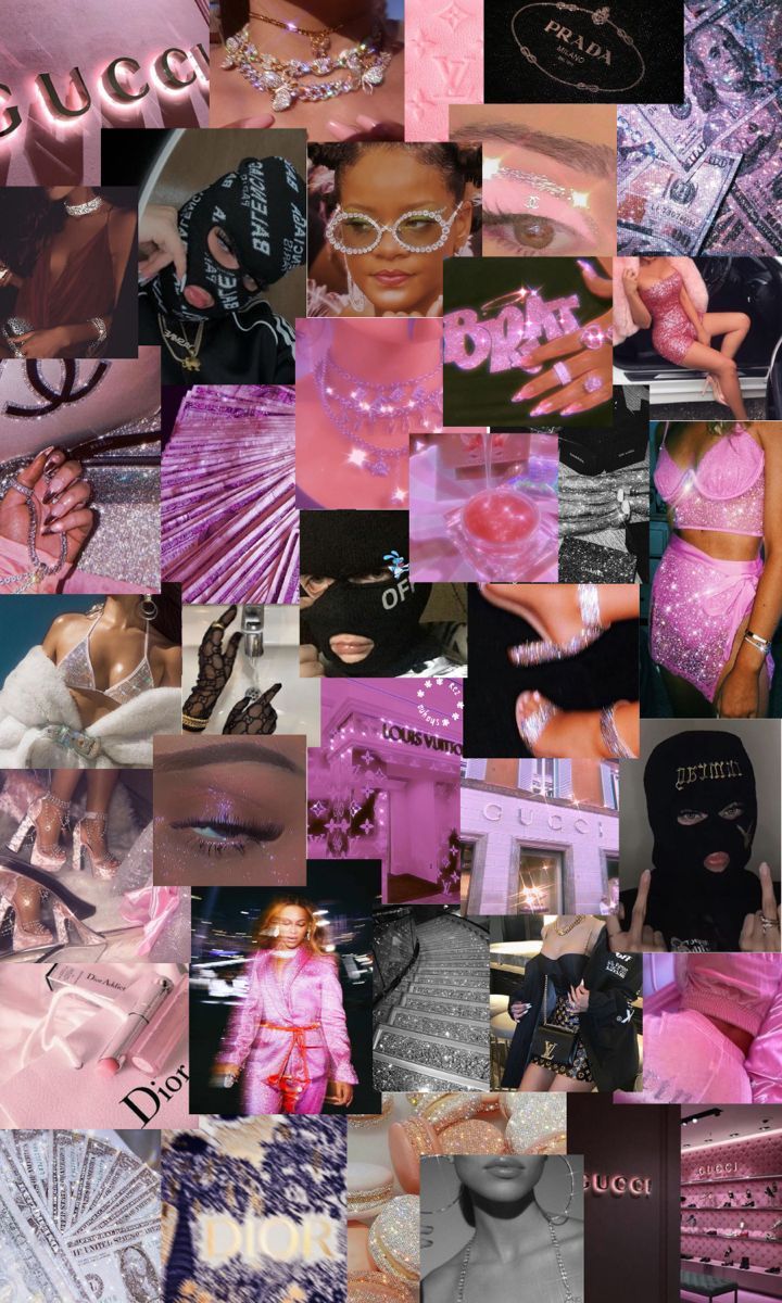 720x1200 pink and black baddie aesthetic iphone wallpaper
