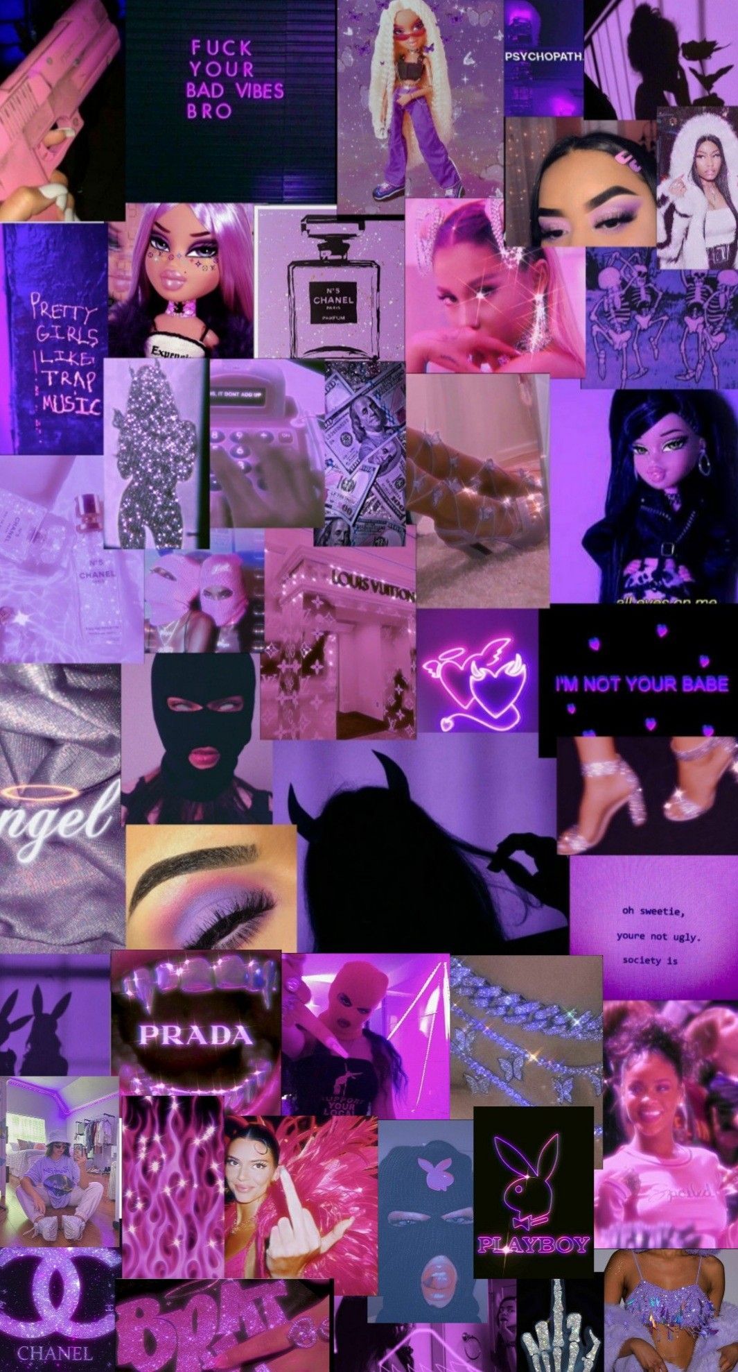 1065x1978 Baddie Collage Wallpaper