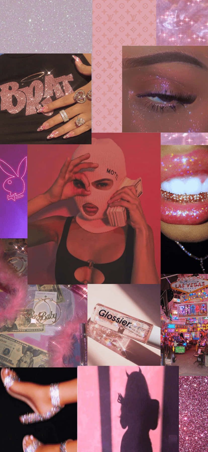 828x1792 Download Insta Baddie Aesthetic Collage Wallpaper
