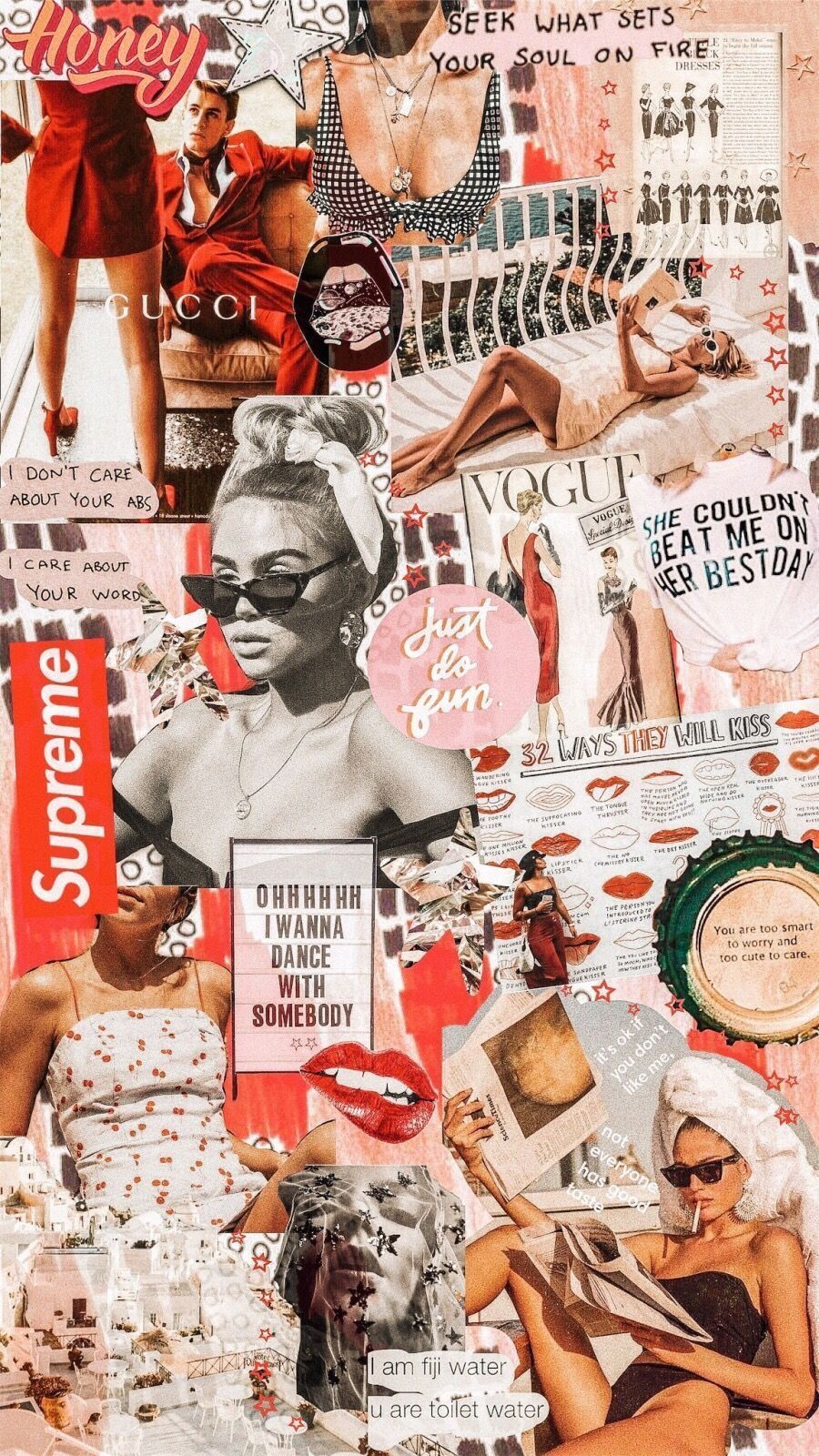 900x1600 Baddie Collage Wallpaper