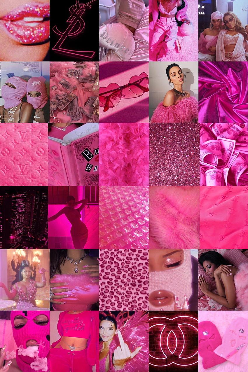 850x1275 Piece Hot Pink Baddie Aesthetic Wall Collage Kit, baddie collage HD phone wallpaper