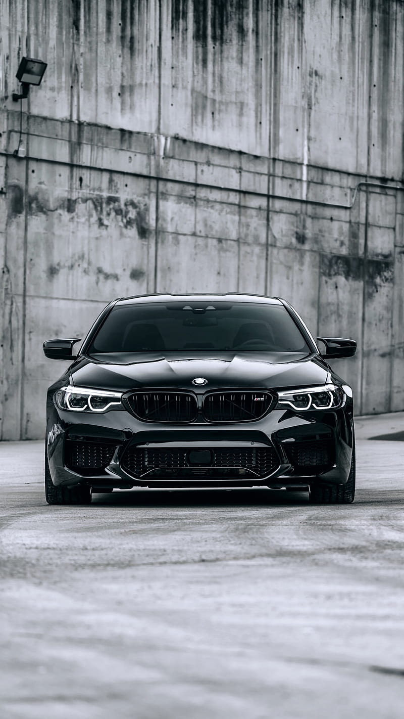 800x1422 BMW M f sedan, tuning, black, front, luxury, car, vehicle, HD phone wallpaper