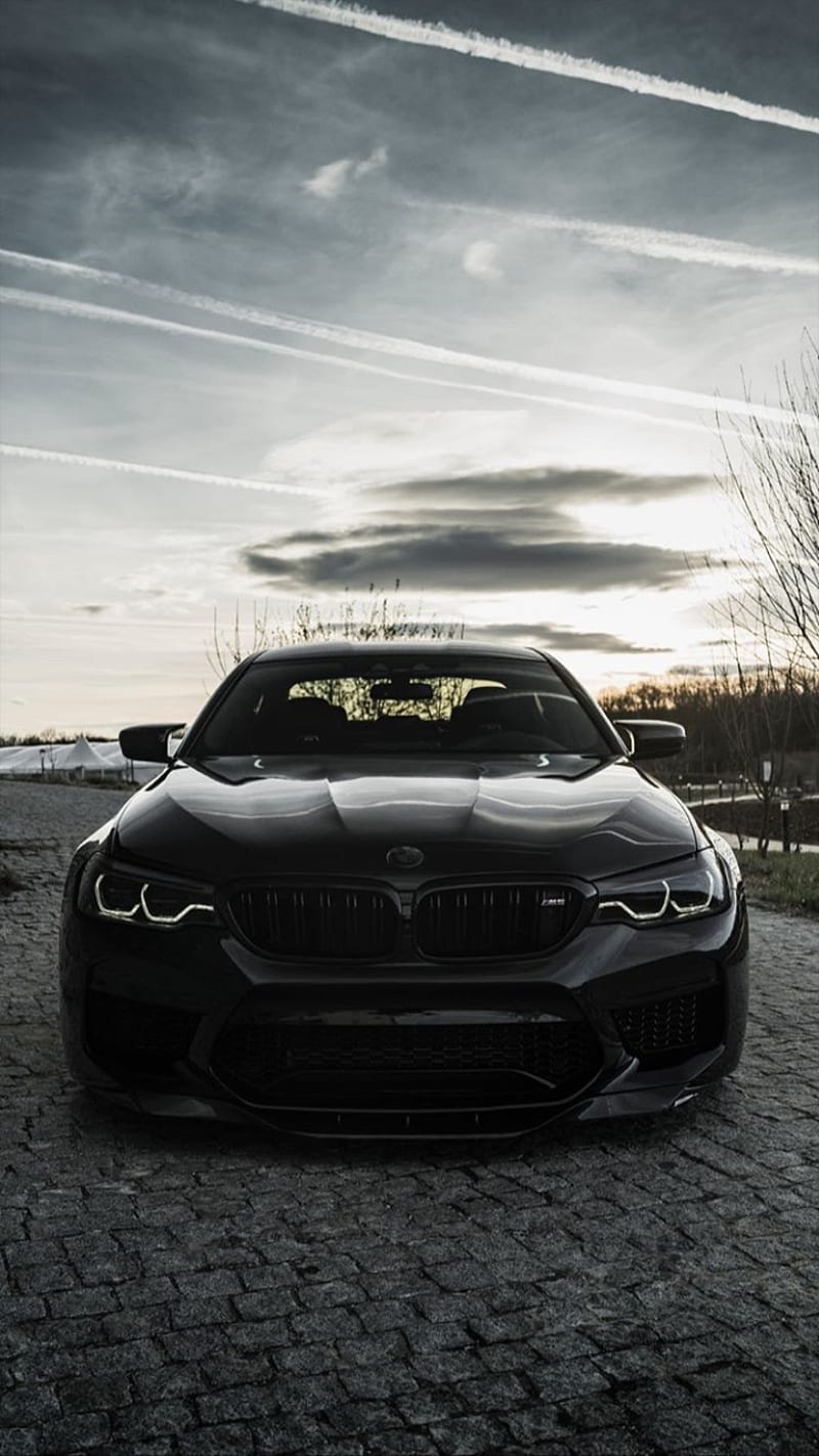 800x1422 BMW m5 Black, bimmer, bmw m car, carros, gold, m performance, sport, esports, HD phone wallpaper