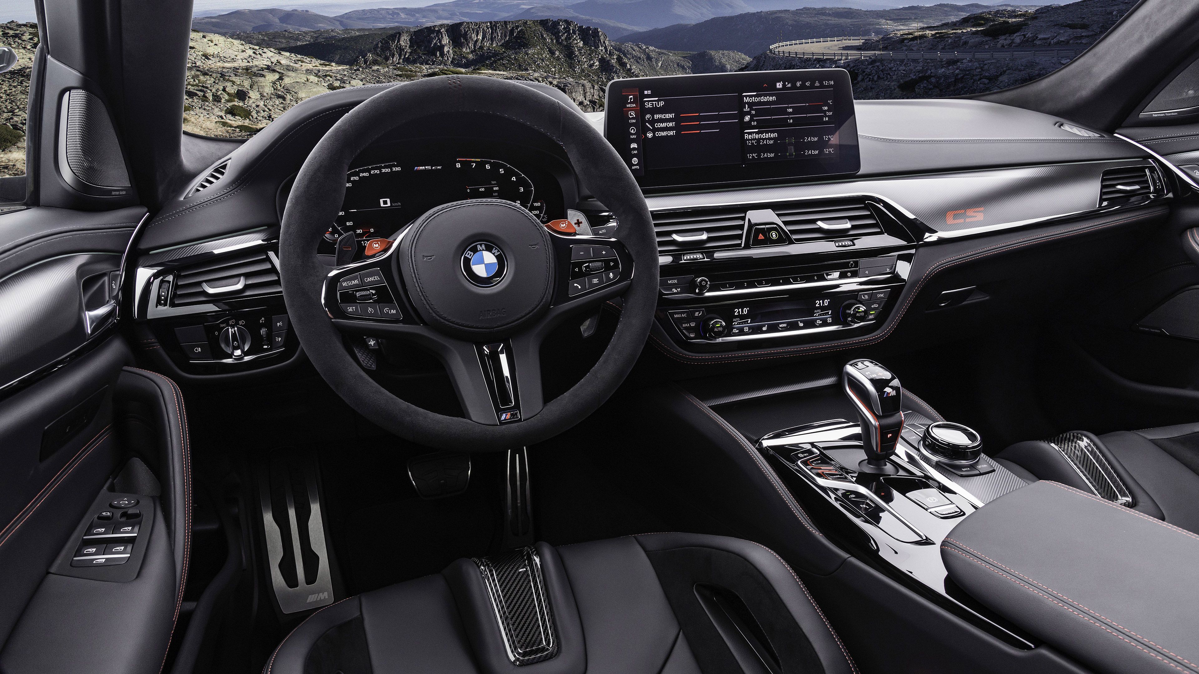 3840x2160 BMW M5 CS Interior Ultra HD Wallpaper