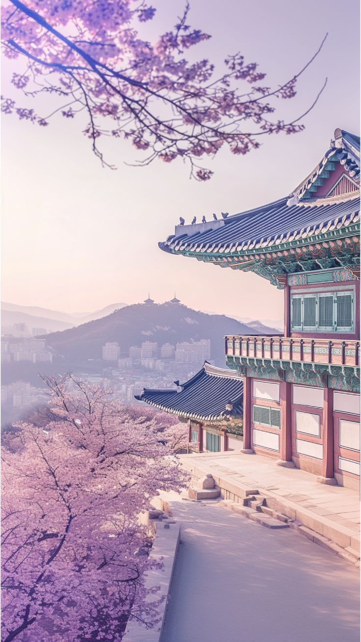 736x1308 South Korea Travel Aesthetic Wallpaper