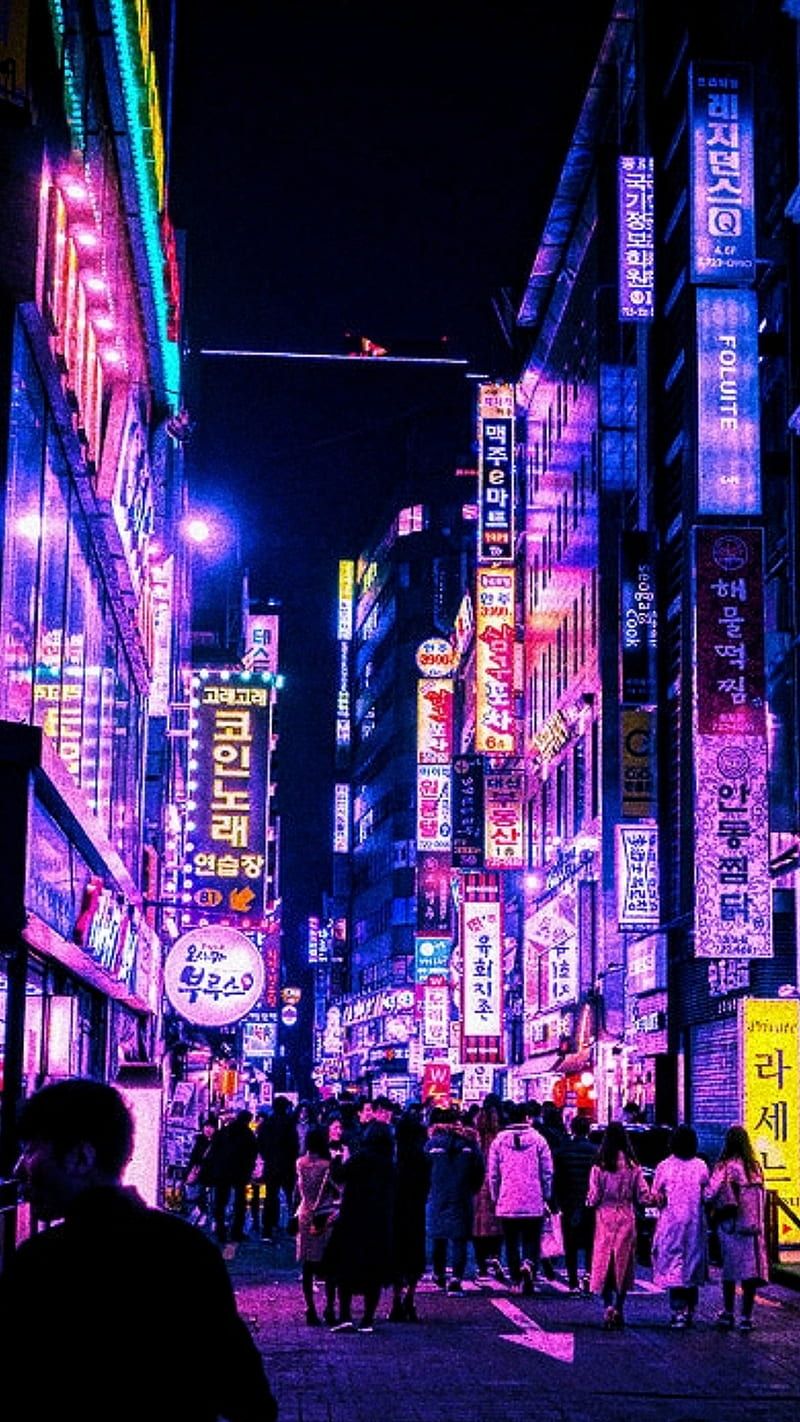 800x1422 South Korea, city, colors, love, people, roads, south korea, view, HD phone wallpaper