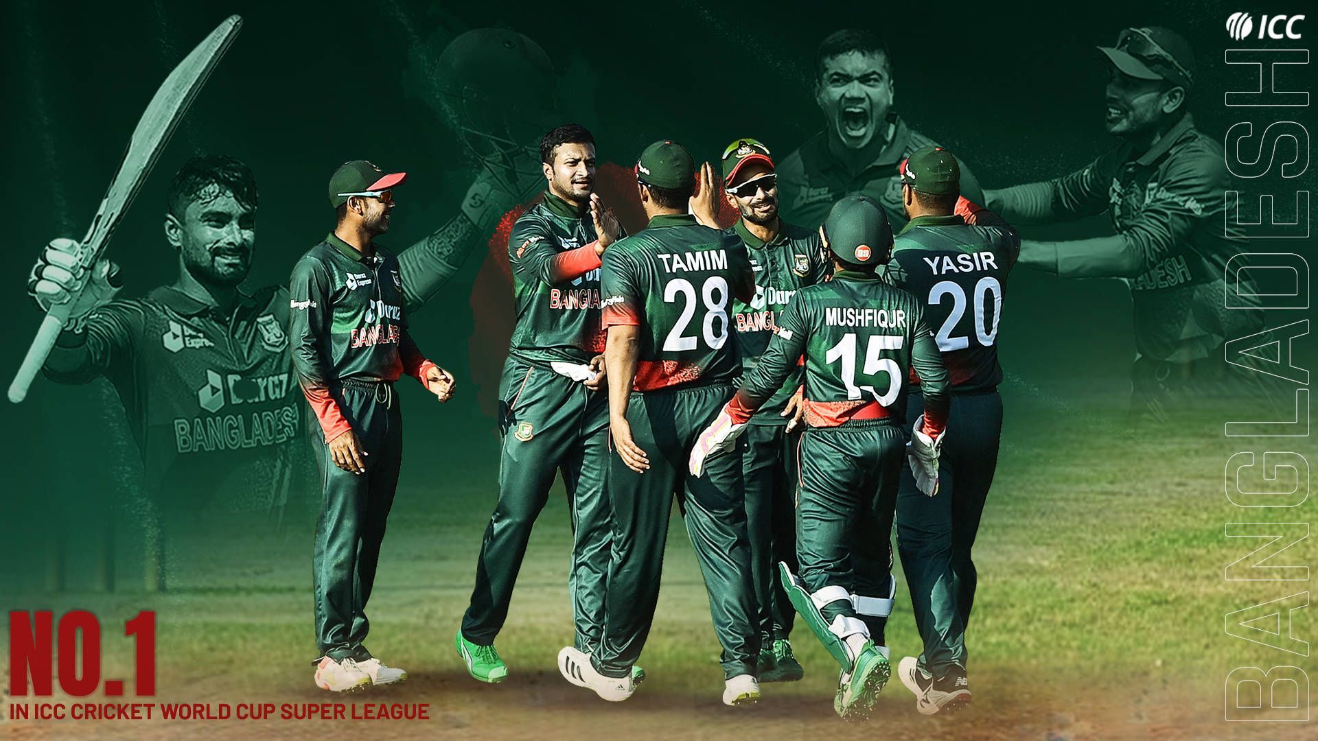 1920x1080 Download Bangladesh Cricket Team Green Poster Wallpaper
