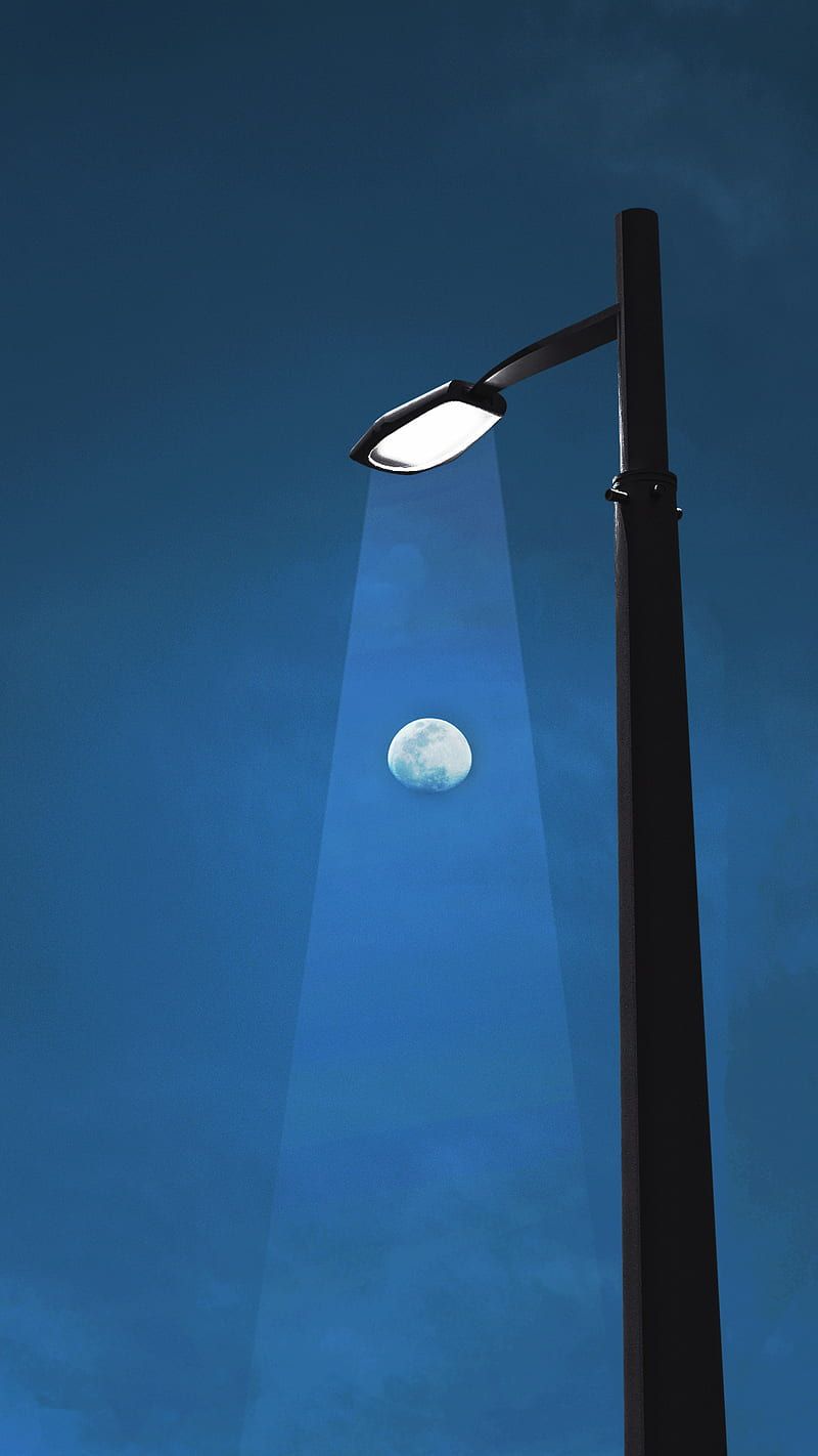 800x1422 Street Lights, bridge, lamp, light, moon, retro, tower, travel, vintage, HD phone wallpaper