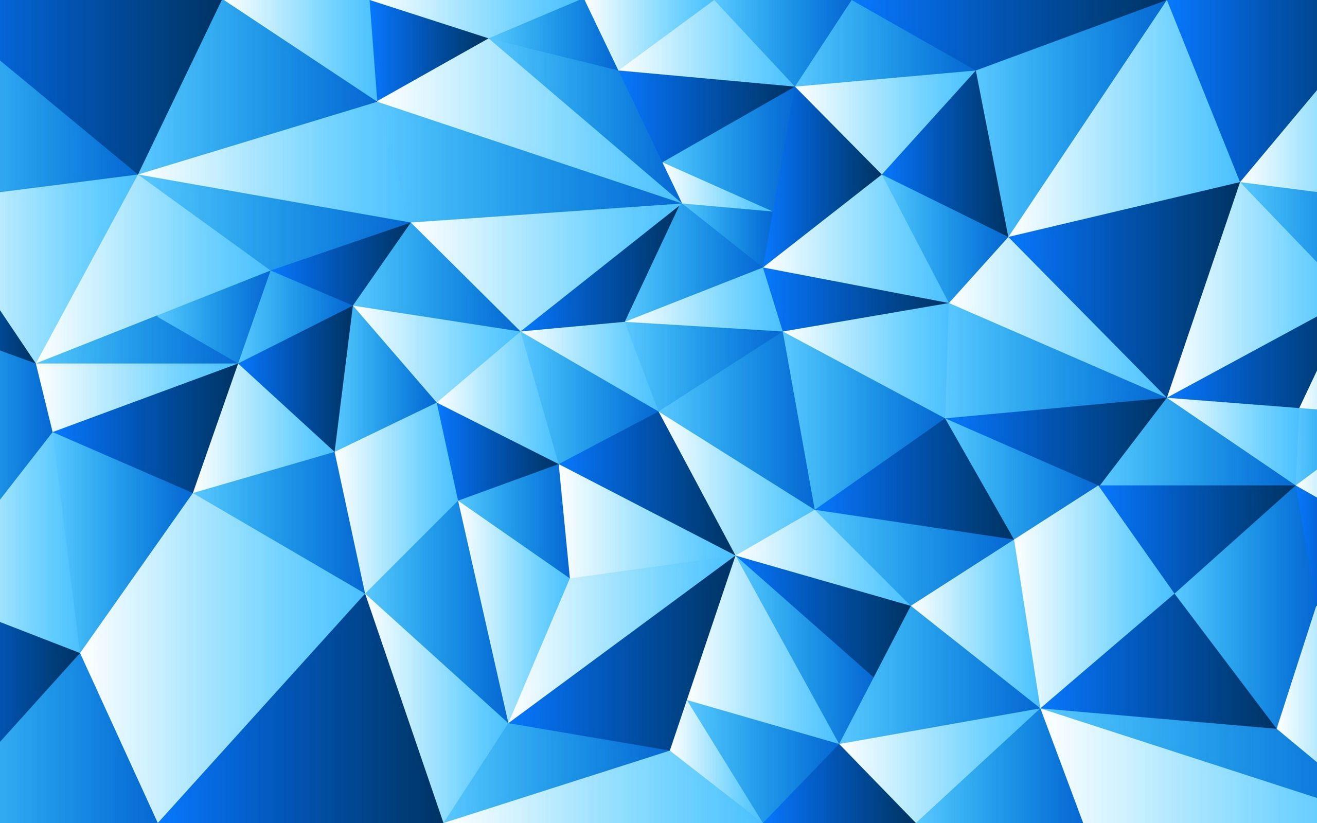 2560x1600 Download wallpaper 2560x1600 triangles, abstract, blue widescreen