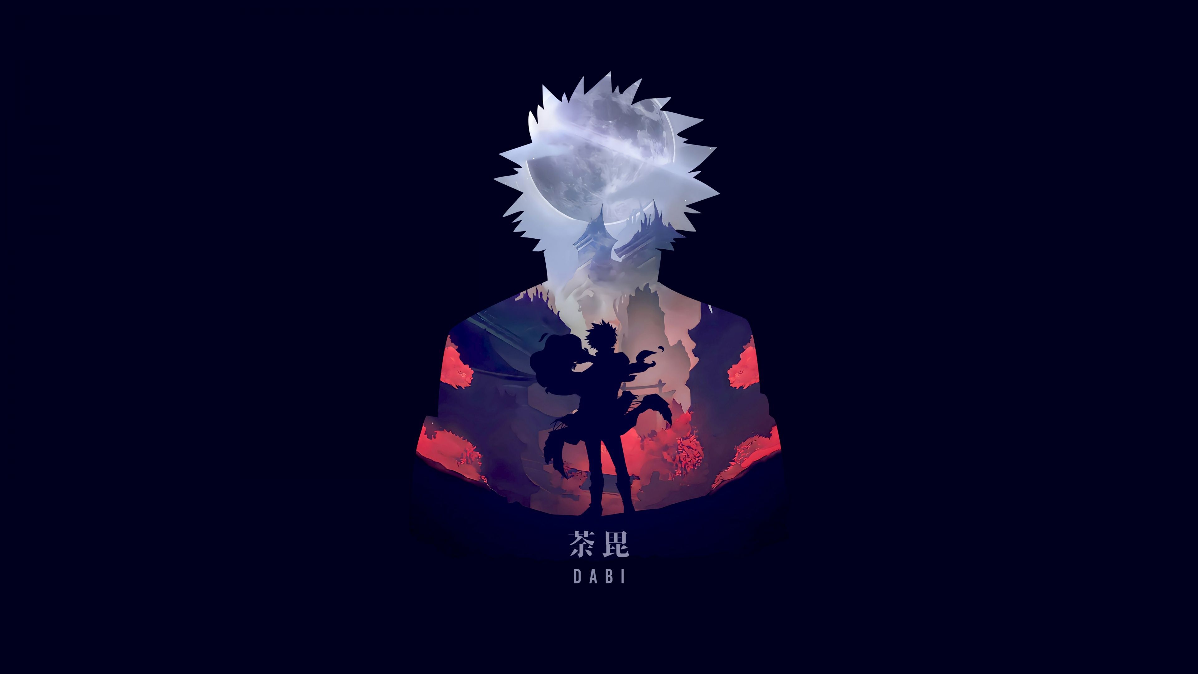3840x2160 Dabi Wallpaper 4K, Dark background, My Hero Academia