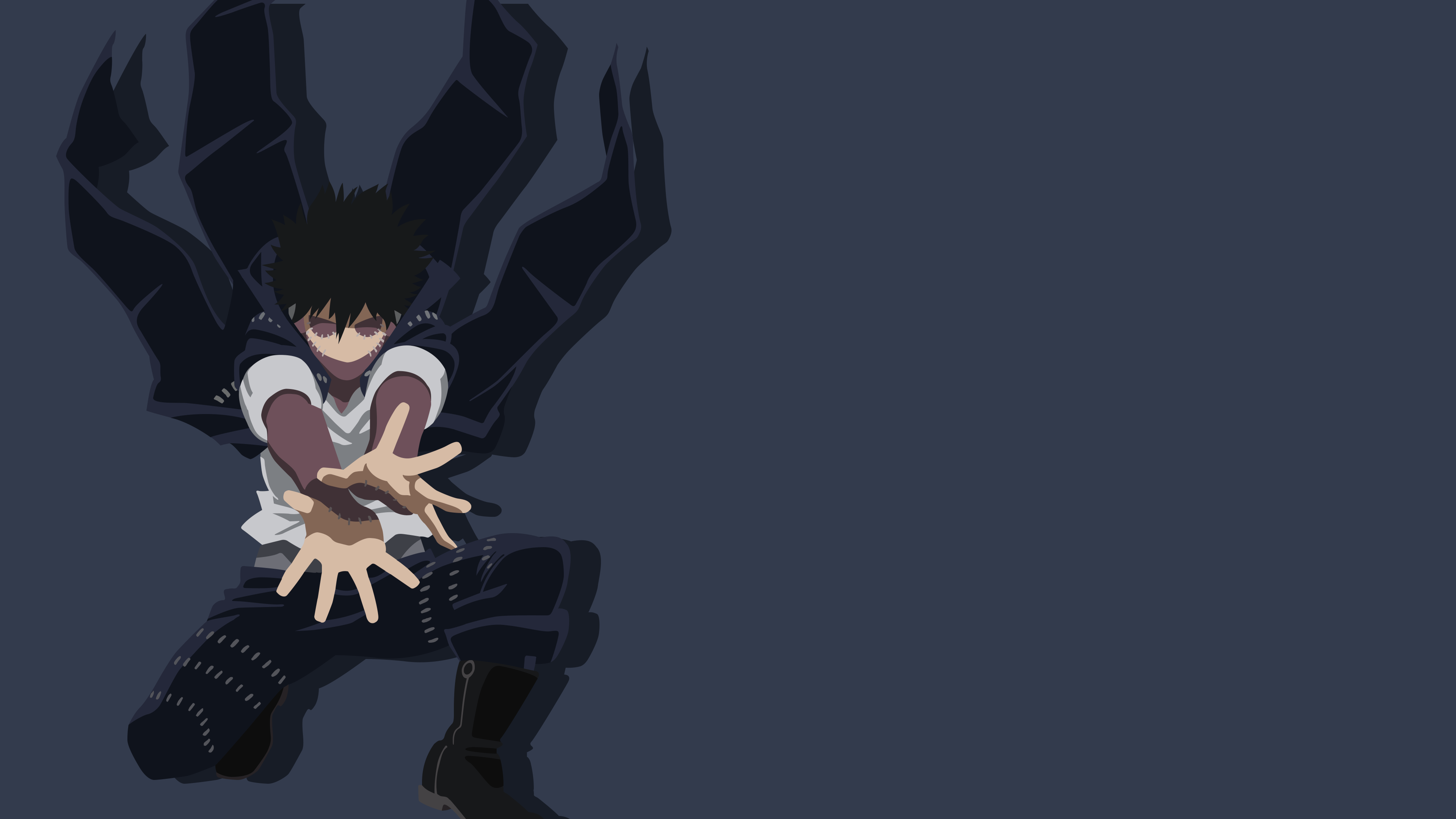 3840x2160 Dabi Wallpaper 4K, Grey background, Minimalist
