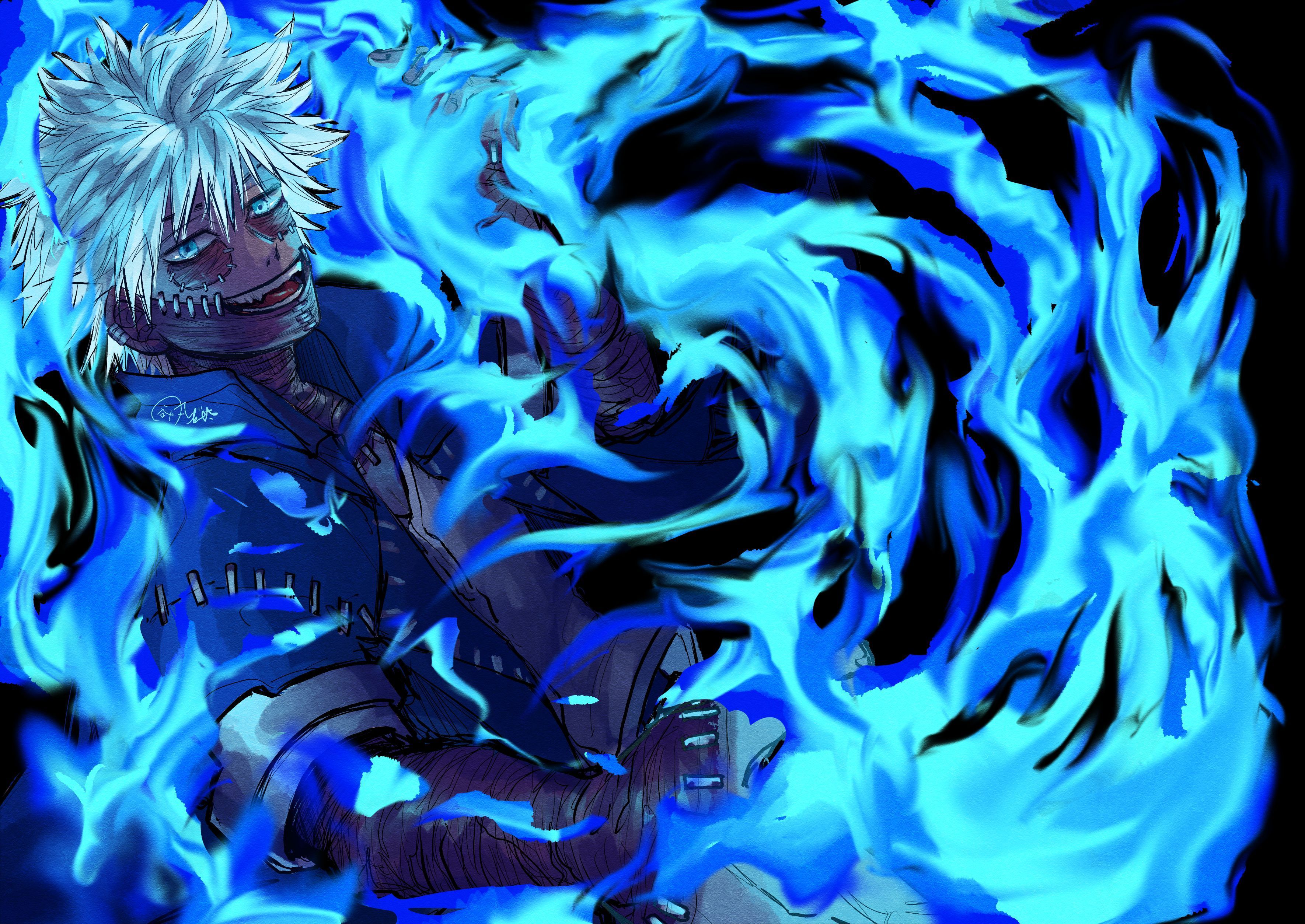 3541x2508 Dabi Blaze: HD Anime Wallpaper from My Hero Academia by 國丸