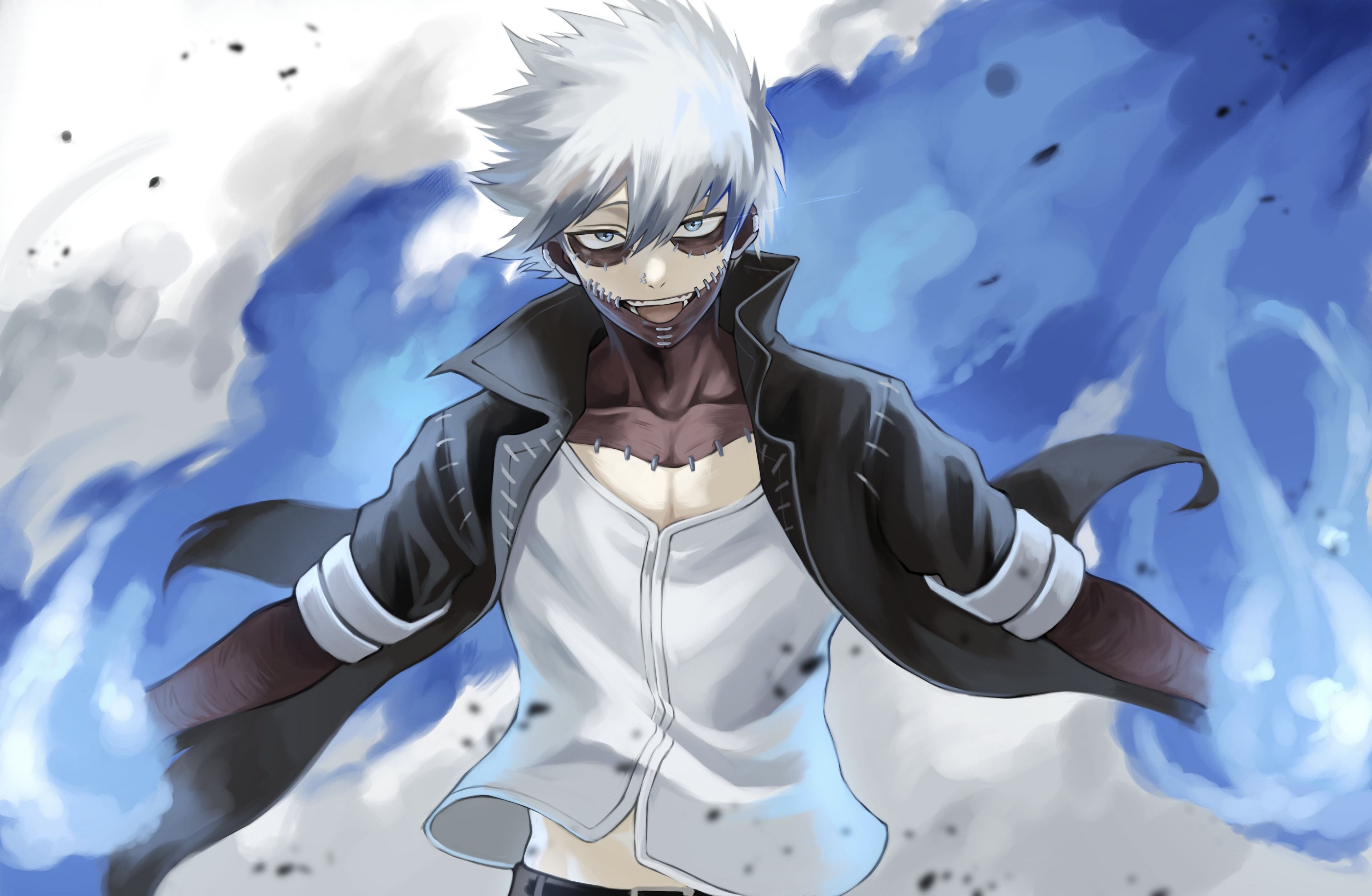 3840x2508 Dabi Unleashed: 4K Ultra HD My Hero Academia Anime Wallpaper by 風鈴