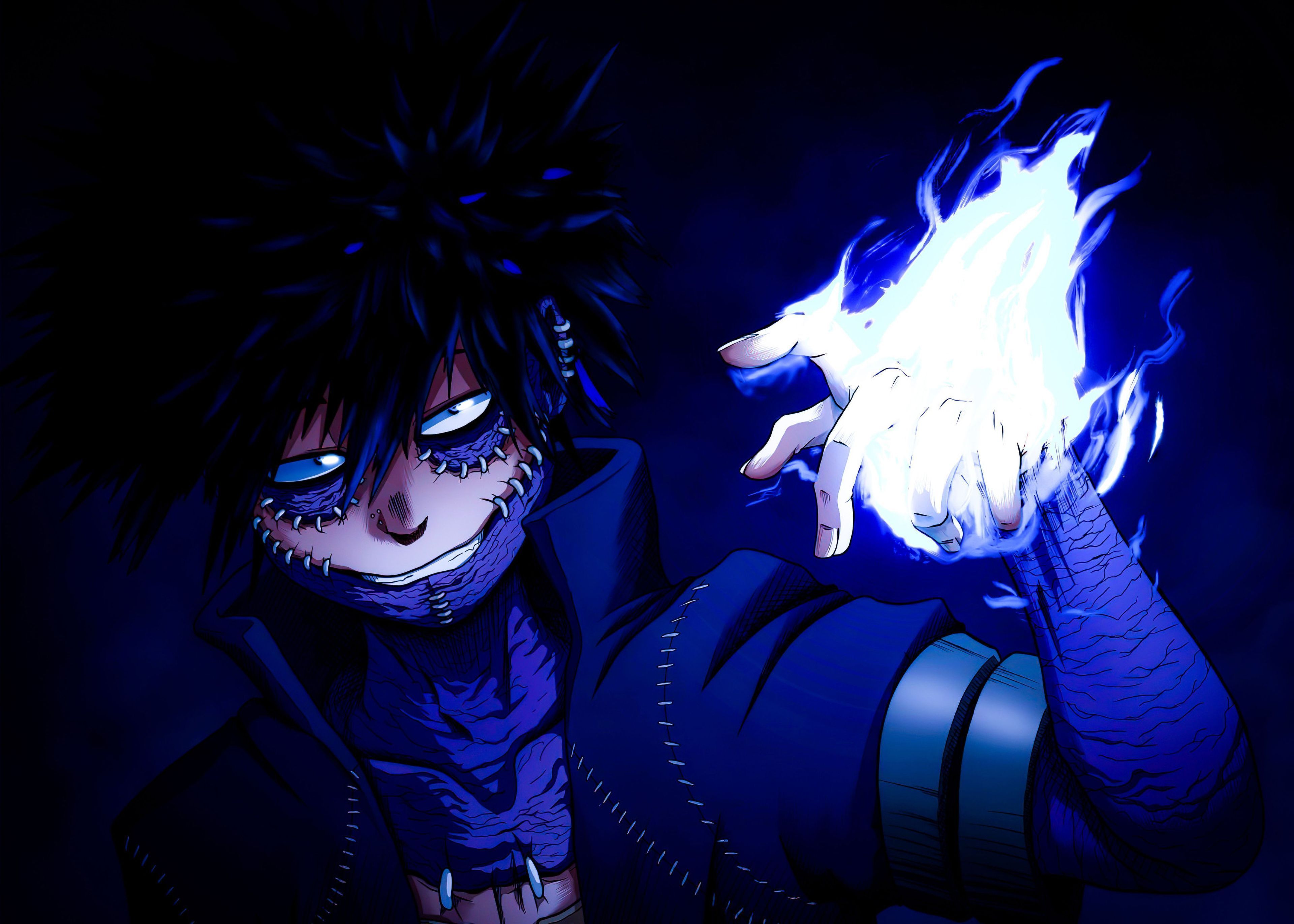 3840x2743 My Hero Academia Wallpaper 4K, Dabi, Blue background